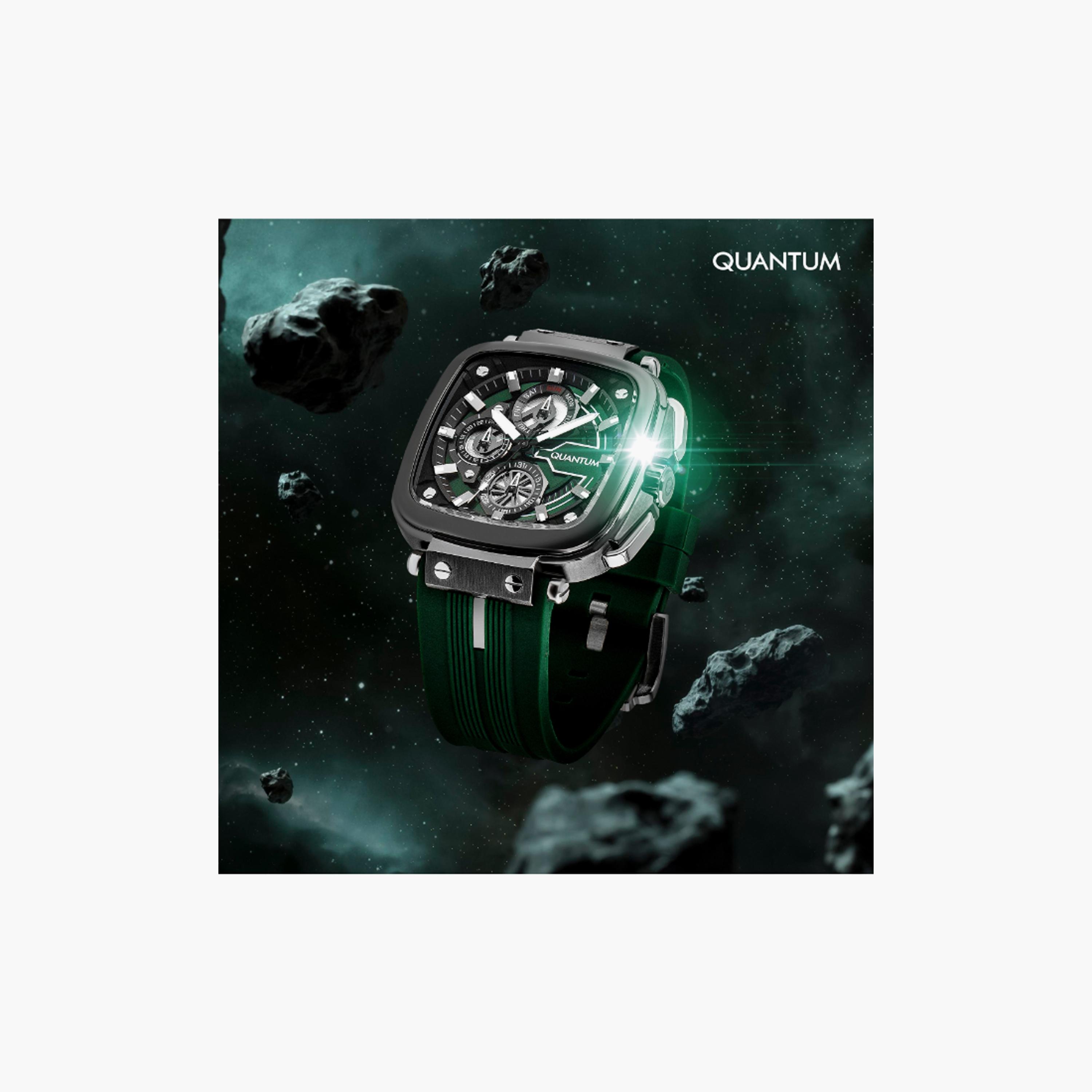 PWG1014.075 | ساعة للرجال متعددة الوظائف بسوار سيليكون من كوانتوم اخضر مقاس 44 مم-men-watchesandjewellery-watches-image-5