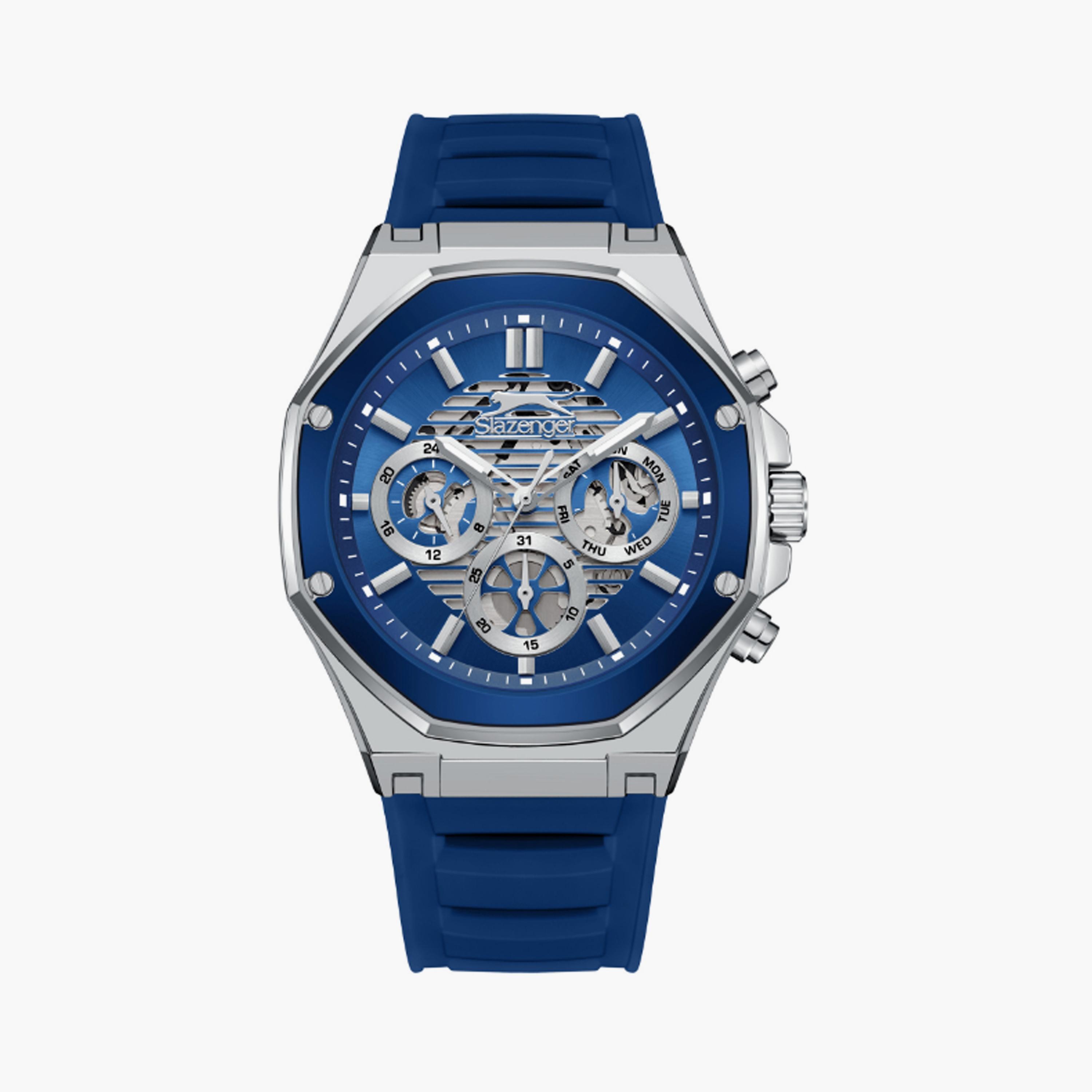 Slazenger Men's 44 MM Blue Multi-Function Silicone Watch | SL.9.2390.2.06-men-watchesandjewellery-watches-image-1