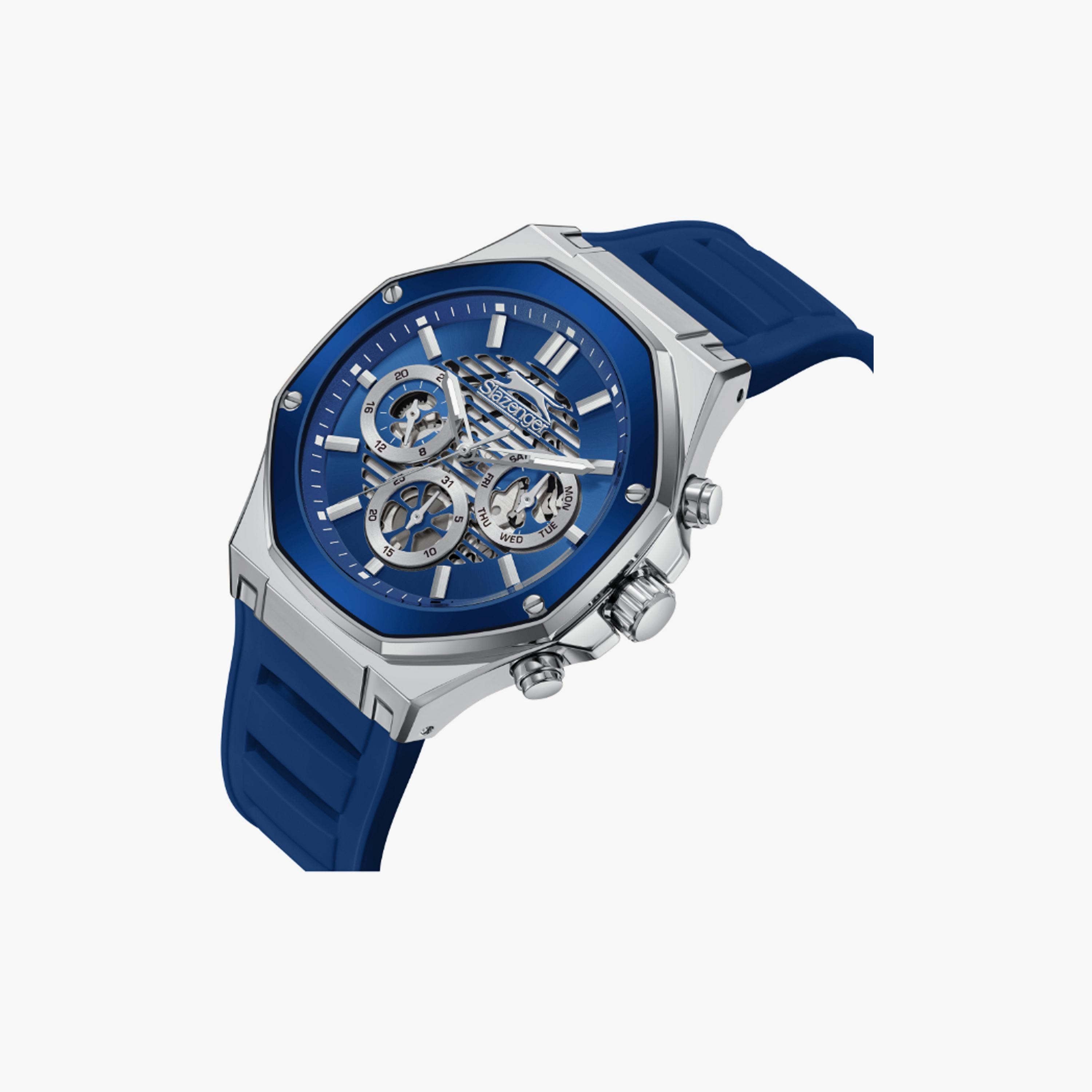 Slazenger Men's 44 MM Blue Multi-Function Silicone Watch | SL.9.2390.2.06-men-watchesandjewellery-watches-image-4