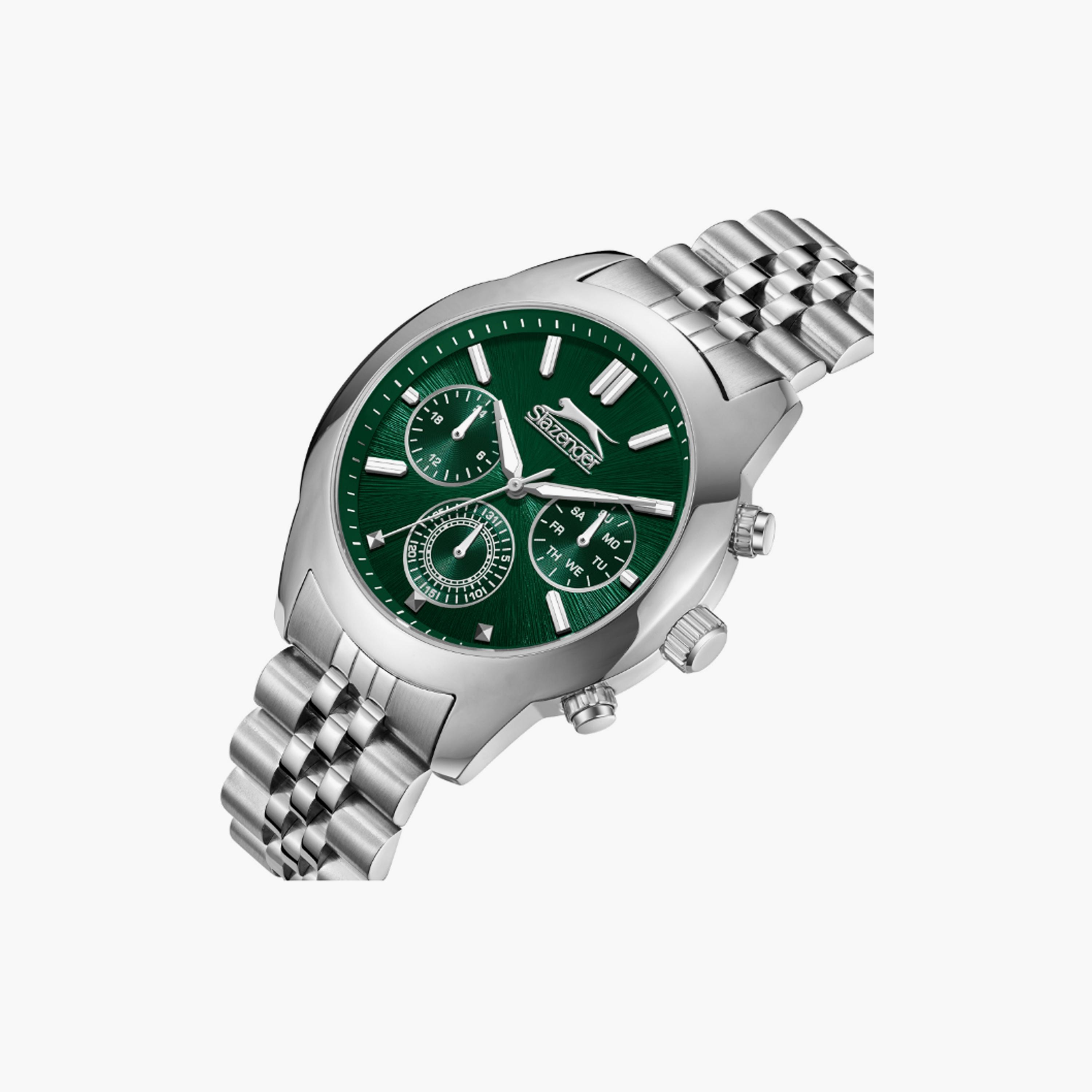 Slazenger Men's 43 MM Silver Multi-Function Stainless Steel Watch | SL.9.2407.2.04-men-watchesandjewellery-watches-image-4