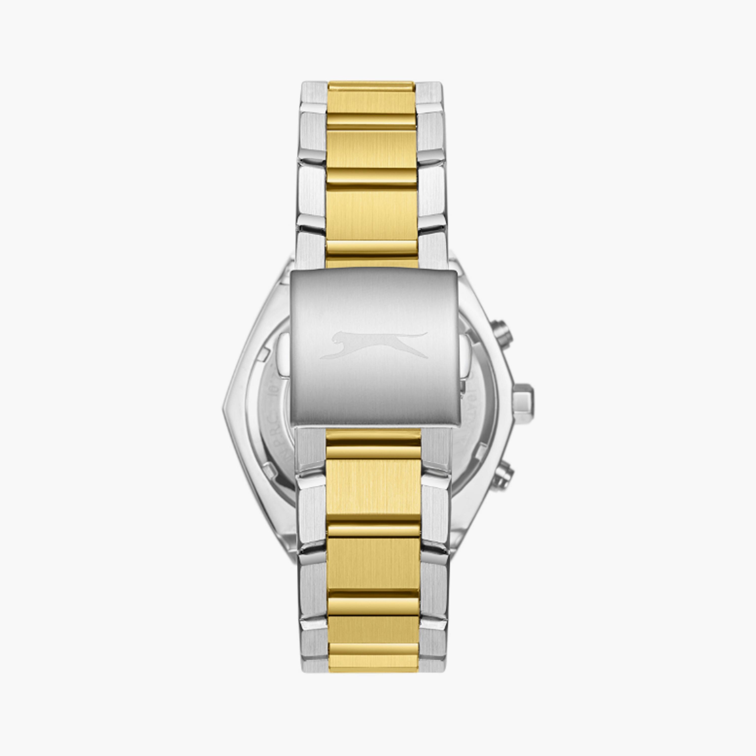 Slazenger Men's 44 MM Silver & Gold Multi-Function Stainless Steel Watch | SL.9.2346.2.01-men-watchesandjewellery-watches-image-3