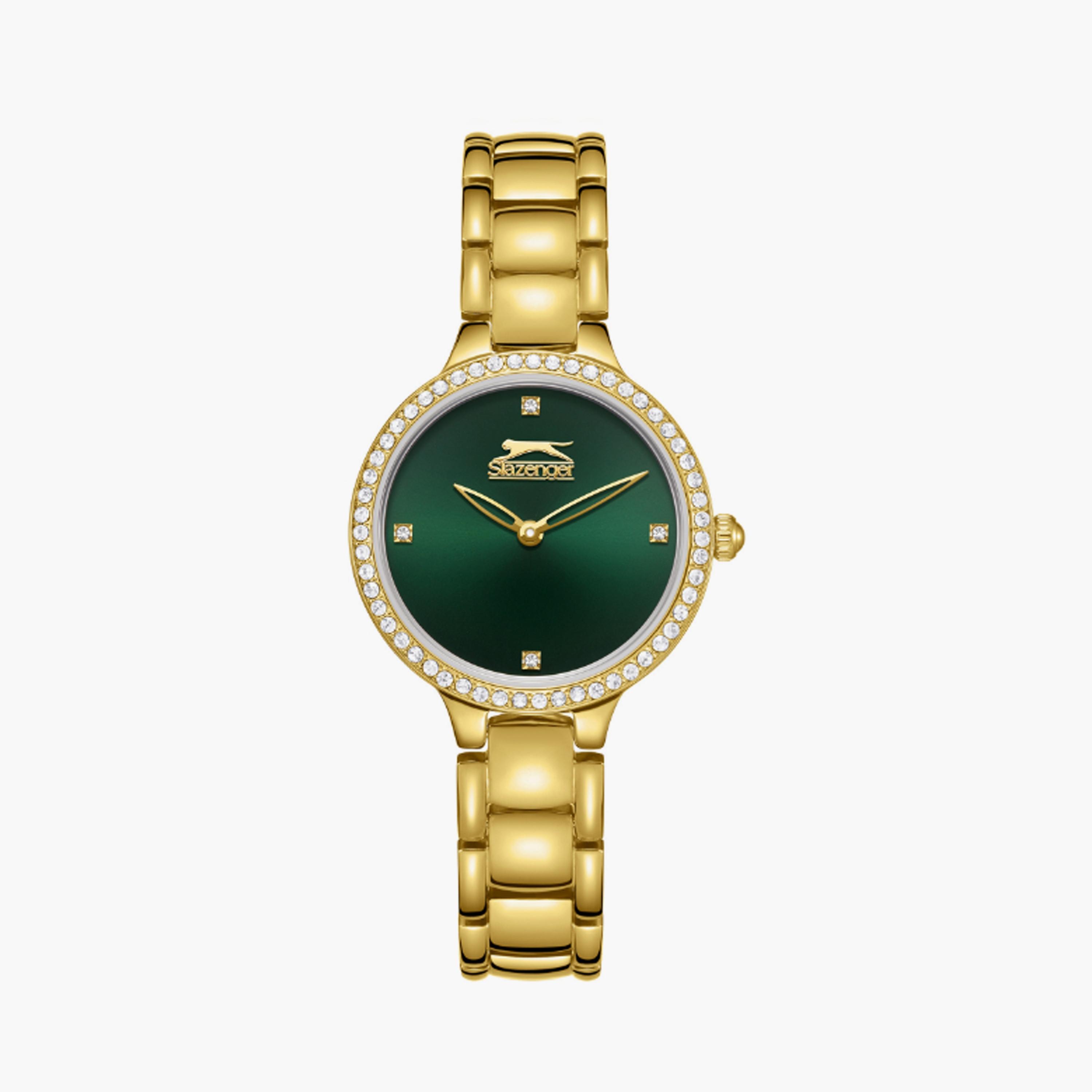 SL.9.2335.3.04 | سلازنغر ساعة حريمي انالوج وسوار ستانلس ستيل ذهبي مقاس 30 مم-women-watchesandjewellery-watches-image-1