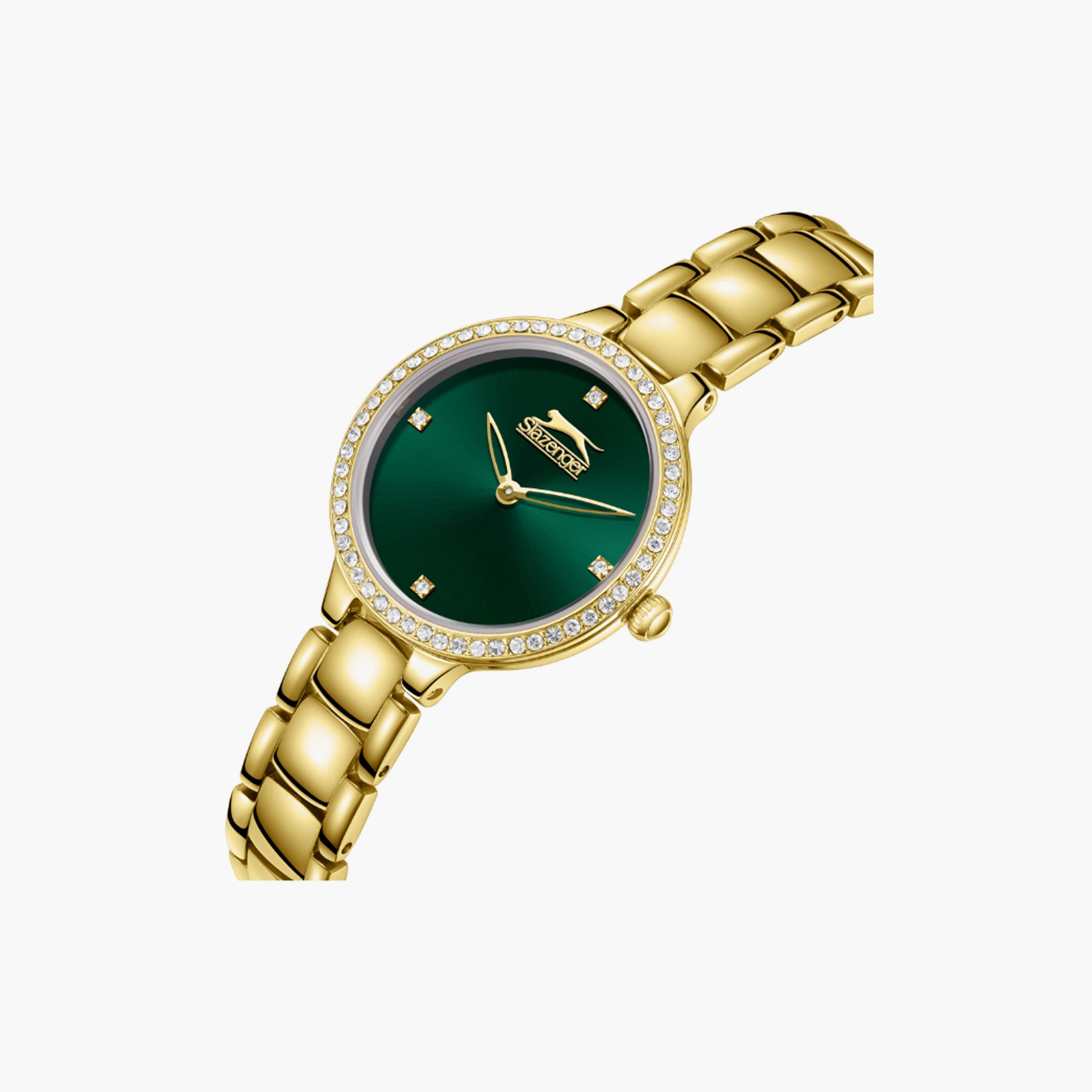 SL.9.2335.3.04 | سلازنغر ساعة حريمي انالوج وسوار ستانلس ستيل ذهبي مقاس 30 مم-women-watchesandjewellery-watches-image-4