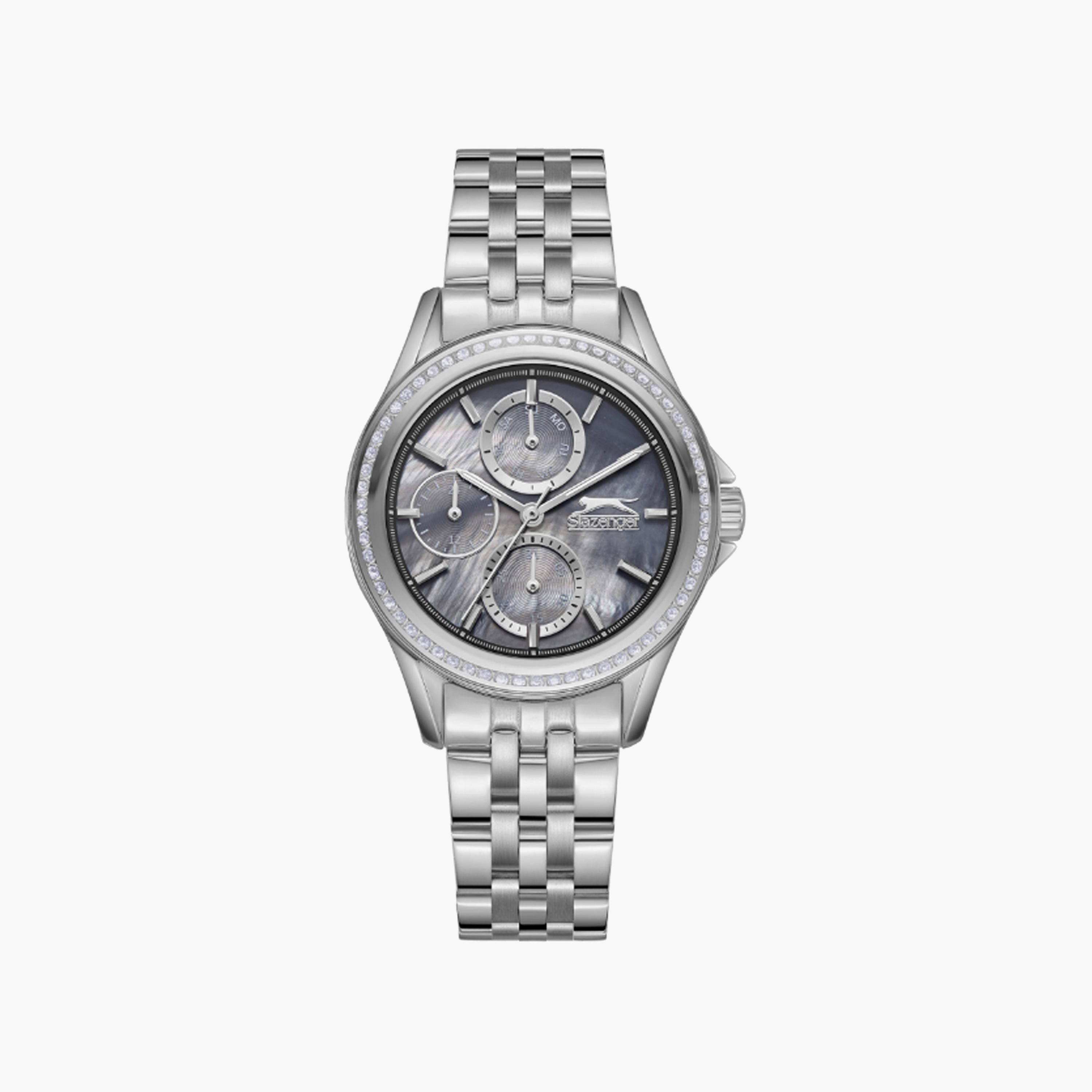 Slazenger Women's 34 MM Silver Multi-Function Stainless Steel Watch | SL.9.2392.4.01-women-watchesandjewellery-watches-image-1