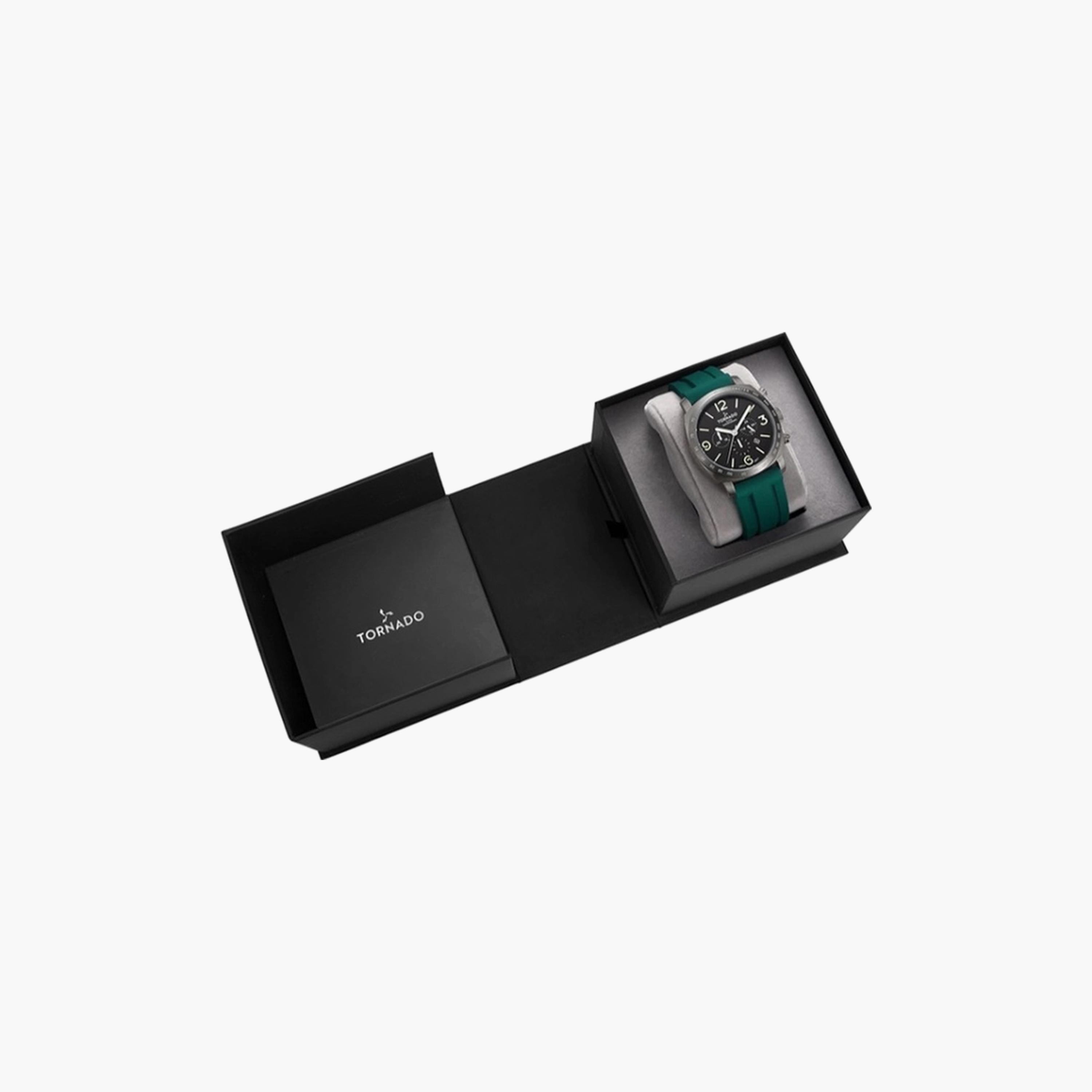 Tornado Men's 43 MM Green Chronograph Silicone Watch | T9102-XSHB-men-watchesandjewellery-watches-image-4