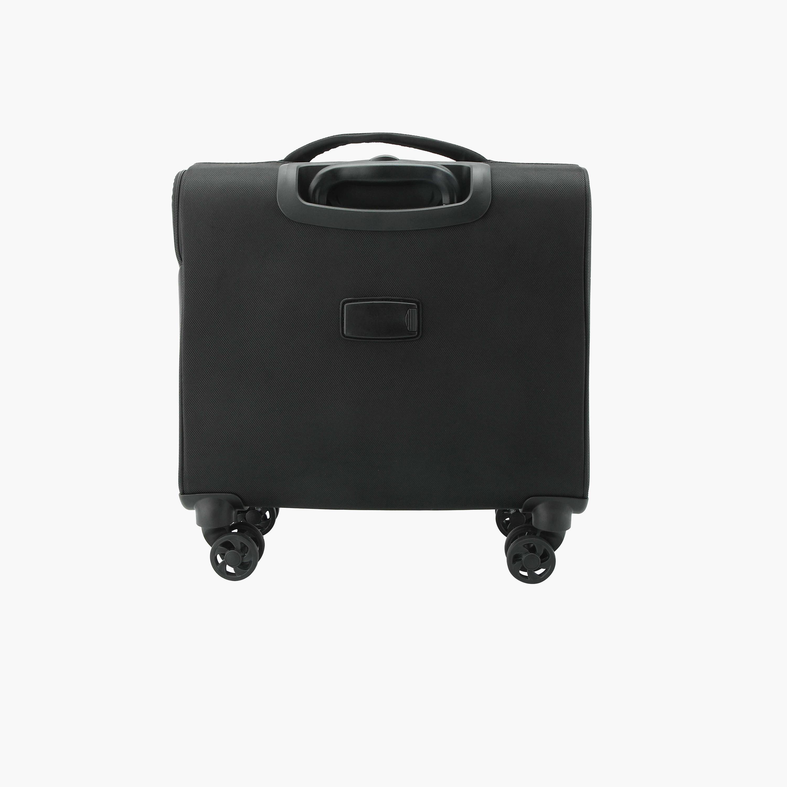 Senator 43 CM Small Cabin Polyester Soft Sided 4-Wheeler Spinner Pilot Trolley Bag with TSA Lock-travel-luggagesandbags-luggage-image-4