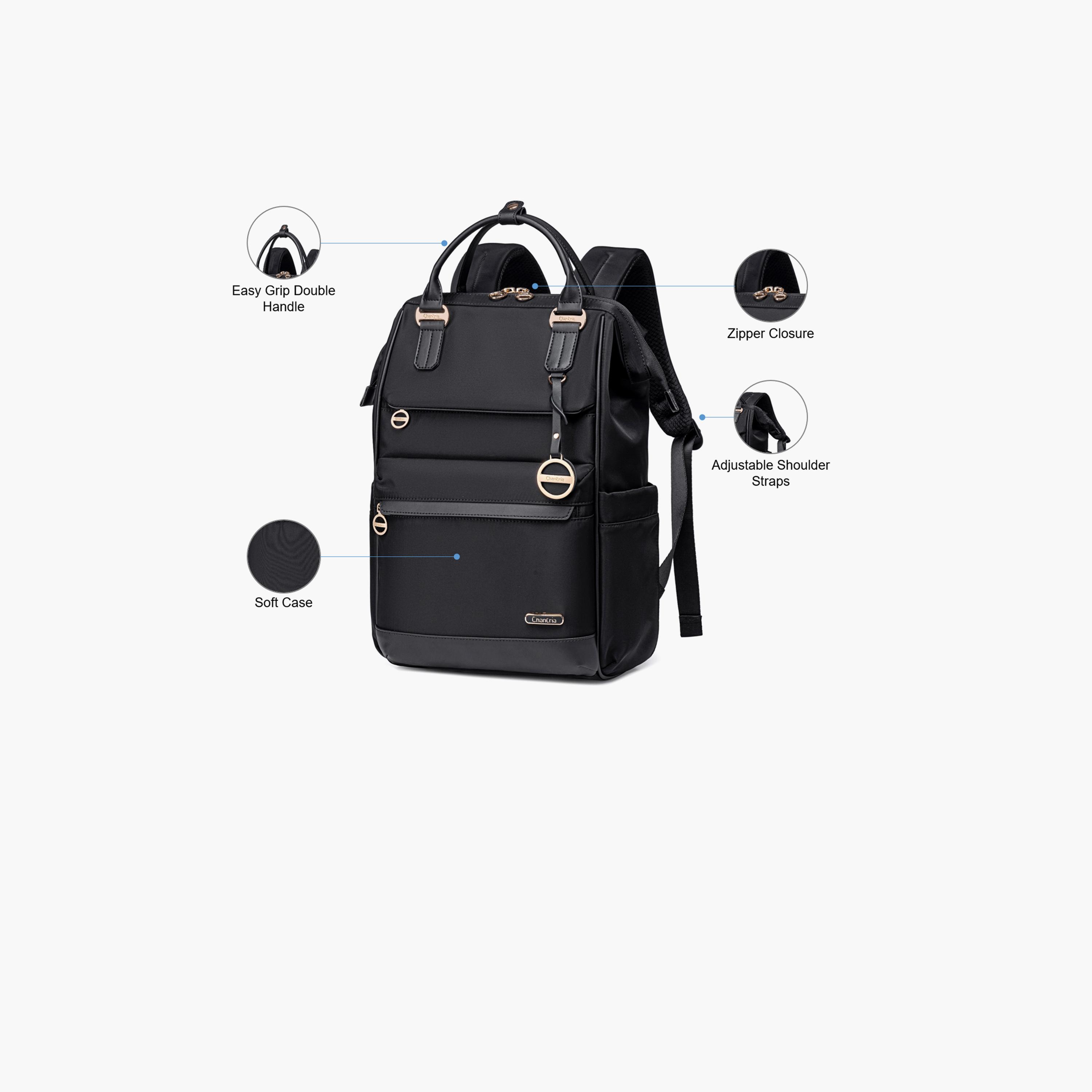 شانتريا- شنطة ظهر نايلون  15.3 إنش أحزمة كتف قابلة للتعديل | CB00788-school-bagsandbackpacks-backpacks-image-3