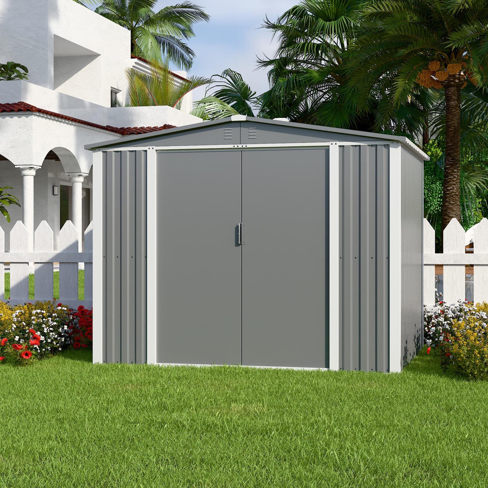 Oasis Casual Living Metal Garden Shed - 180x240x200 cm