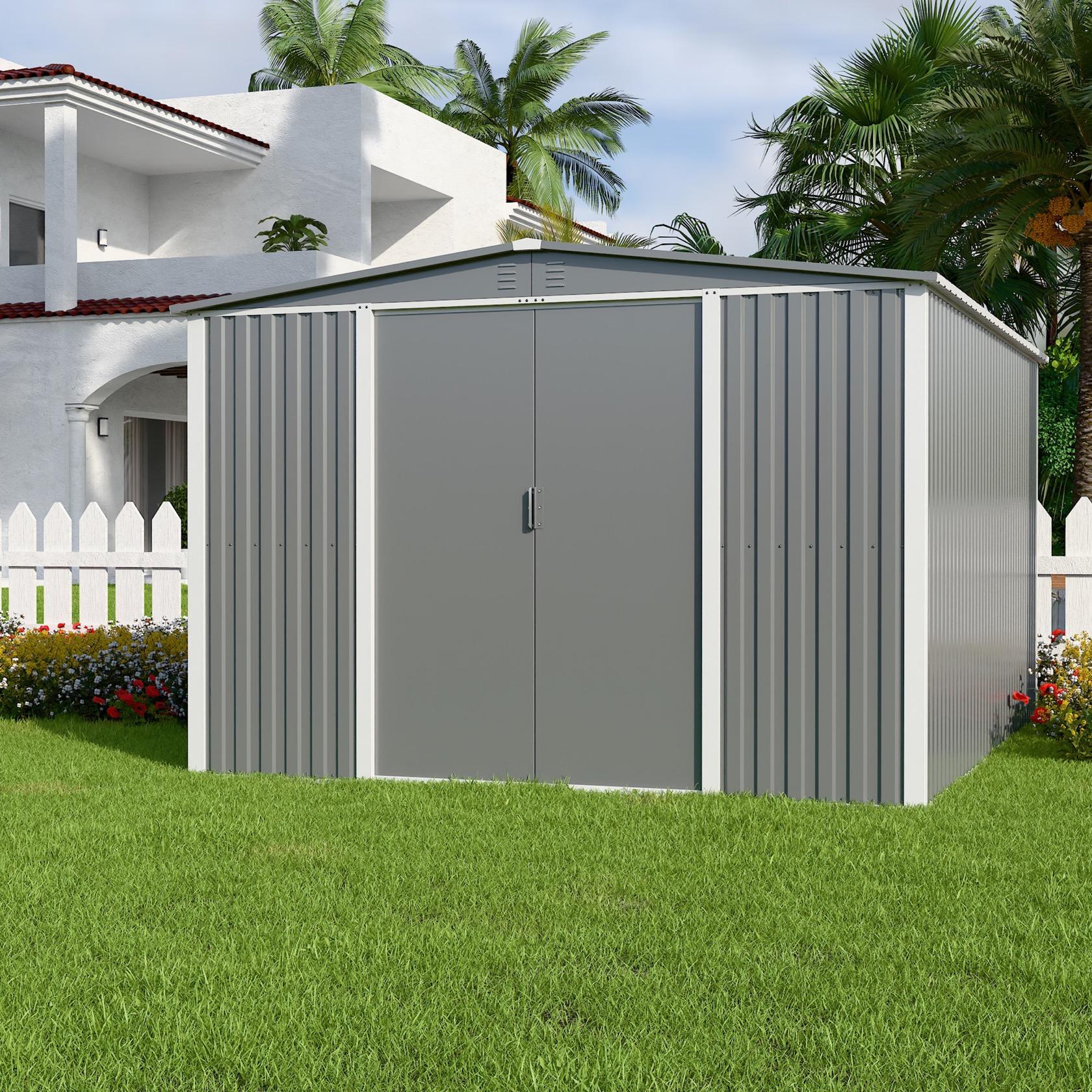 Oasis Casual Living Metal Garden Shed - 360x300x200 cm
