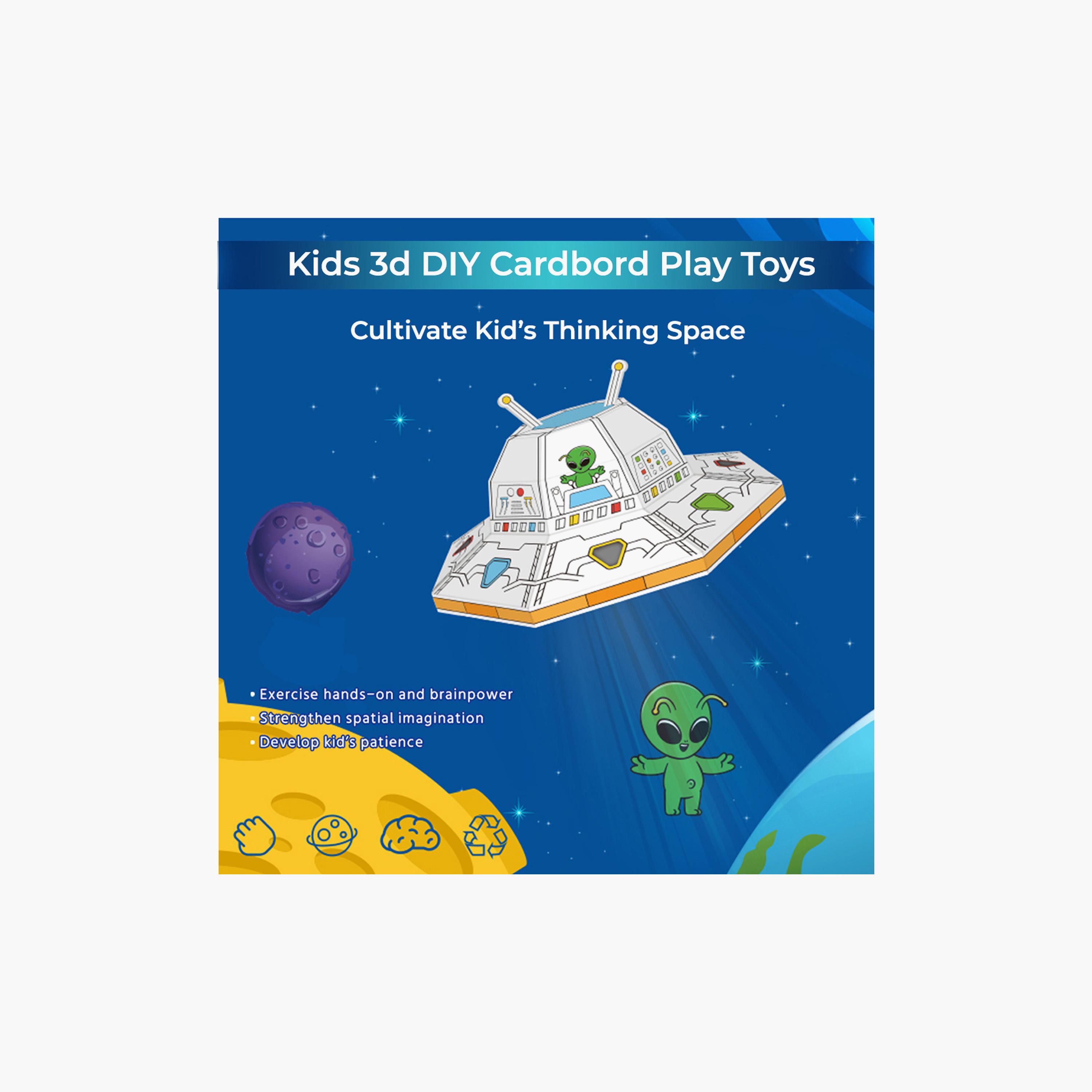 Eazy Kids DIY UFO Craft Kit with 3-Piece Colour Pens - 3 Years+-school-artsandcrafts-image-3