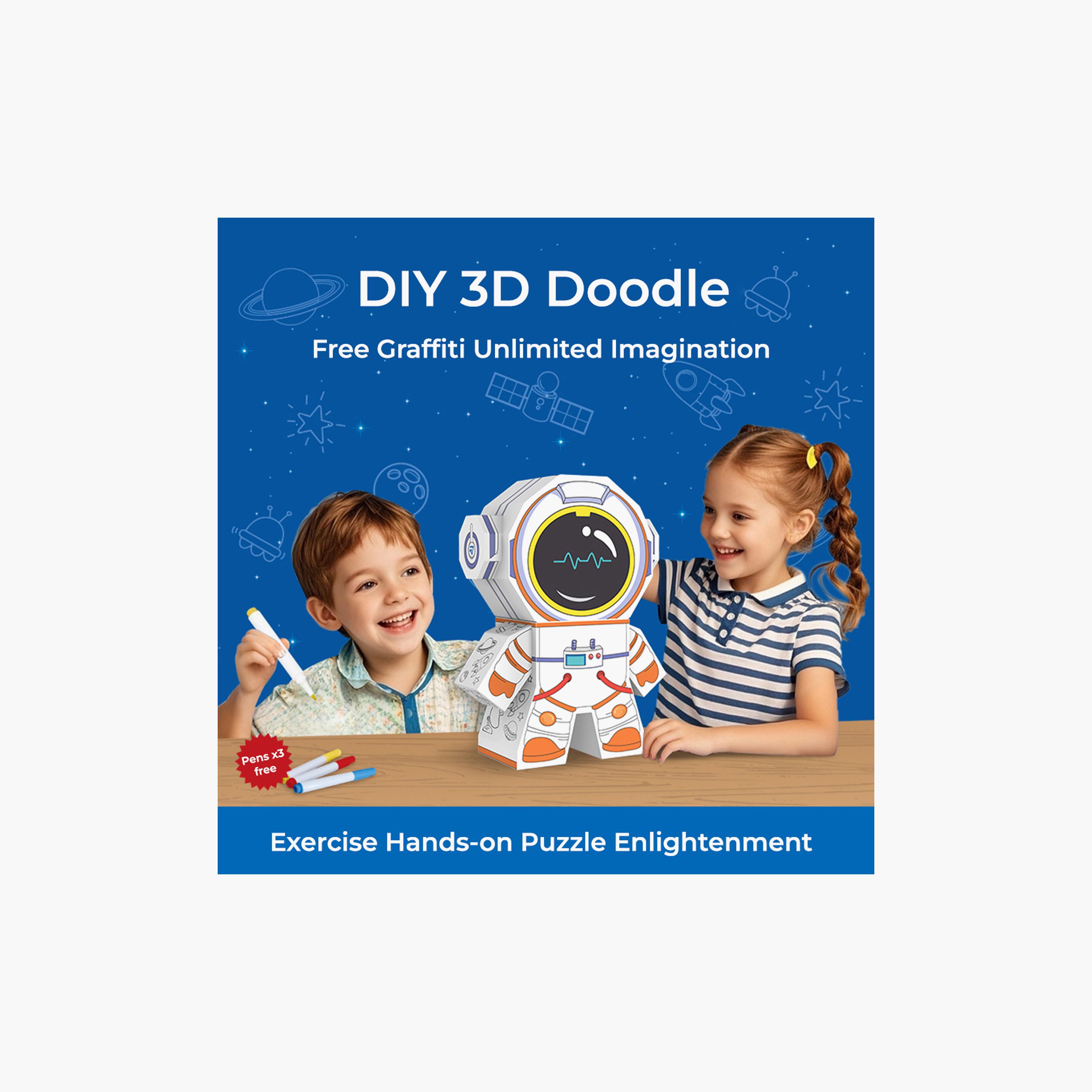 Eazy Kids DIY Creative Kit with 3-Piece Pans - Spaceman - 3 Years+-school-artsandcrafts-image-4
