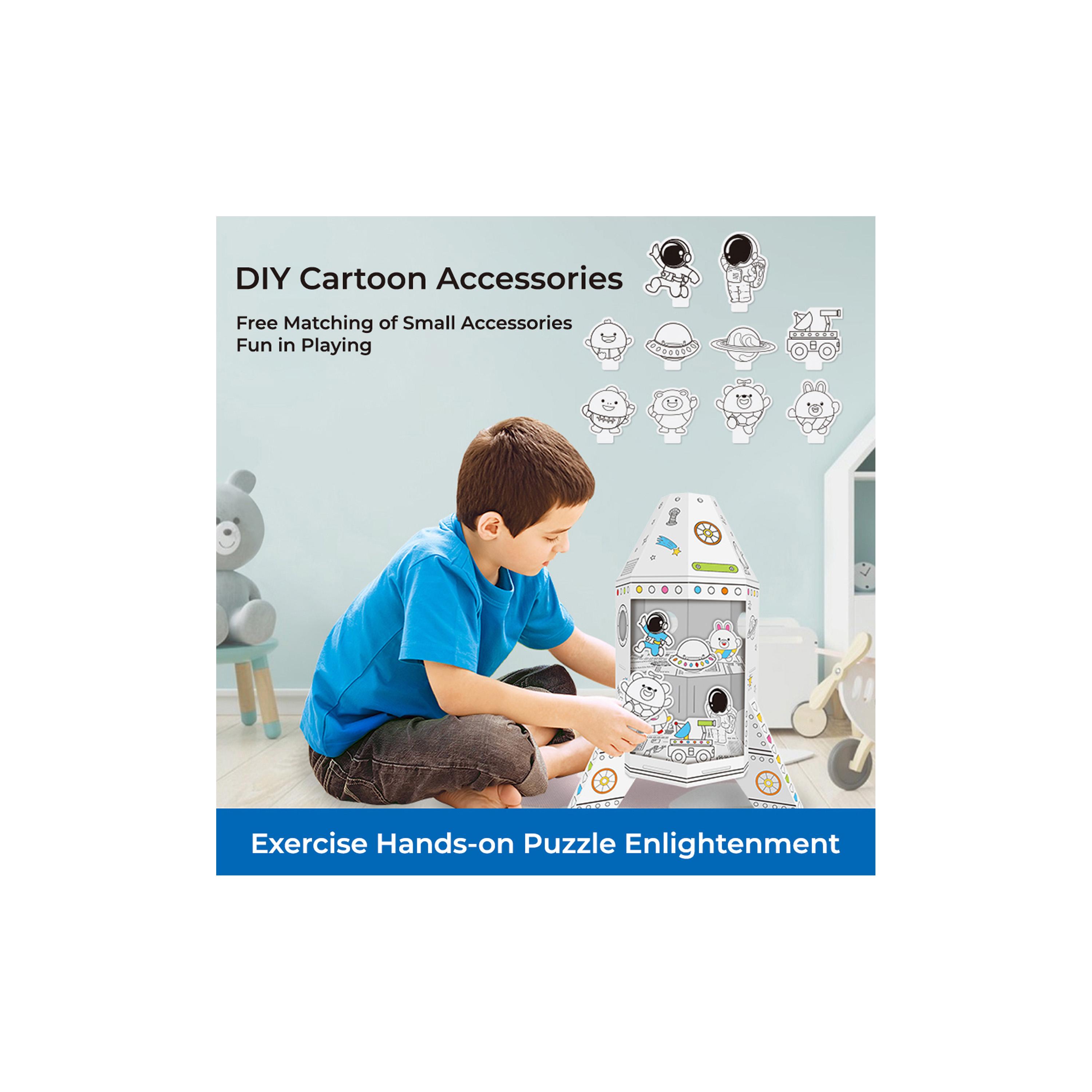 Eazy Kids DIY Creative Kit with 3-Piece Pans - Spacecraft - 3 Years+-school-artsandcrafts-image-4