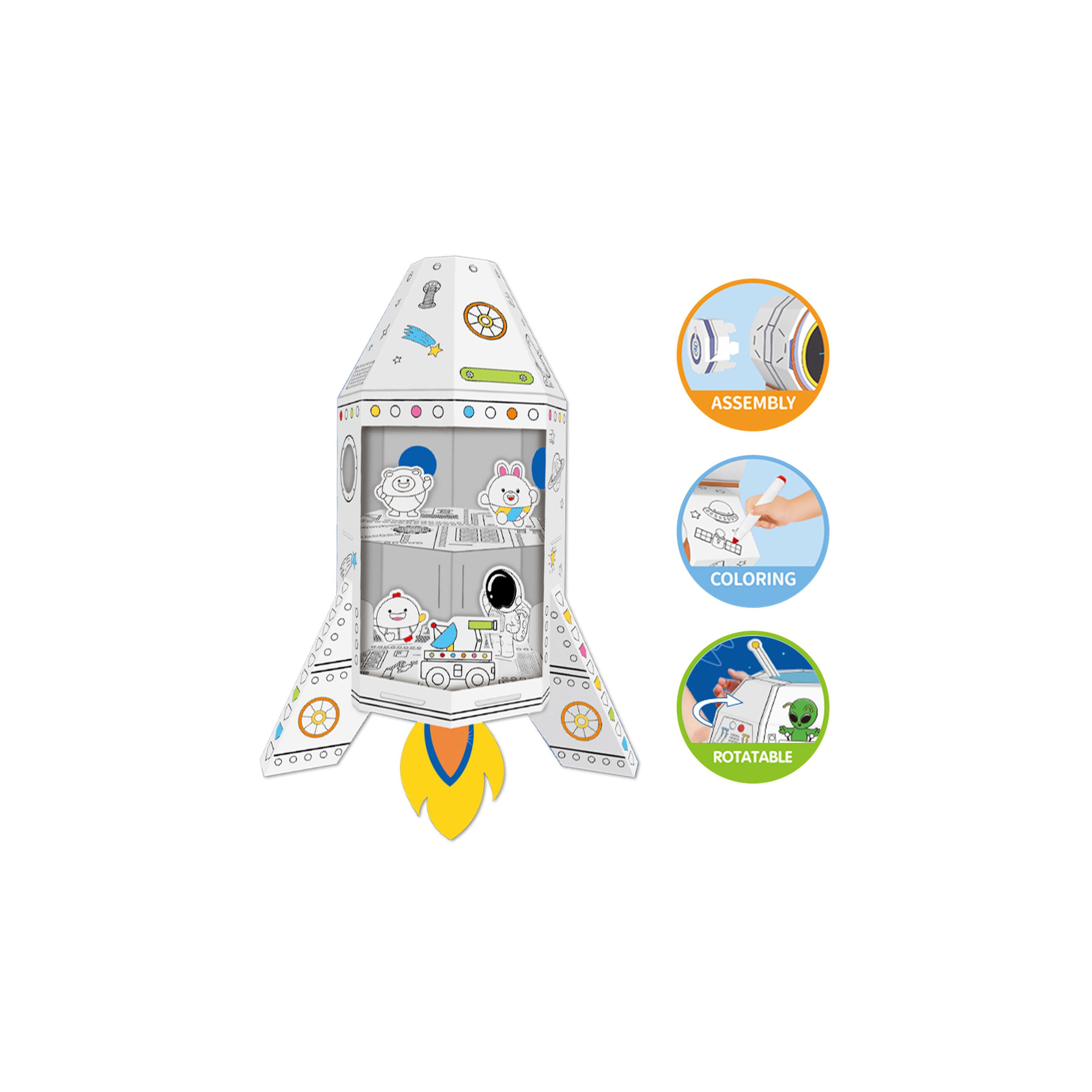 Eazy Kids DIY Creative Kit with 3-Piece Pans - Spacecraft - 3 Years+-school-artsandcrafts-image-5