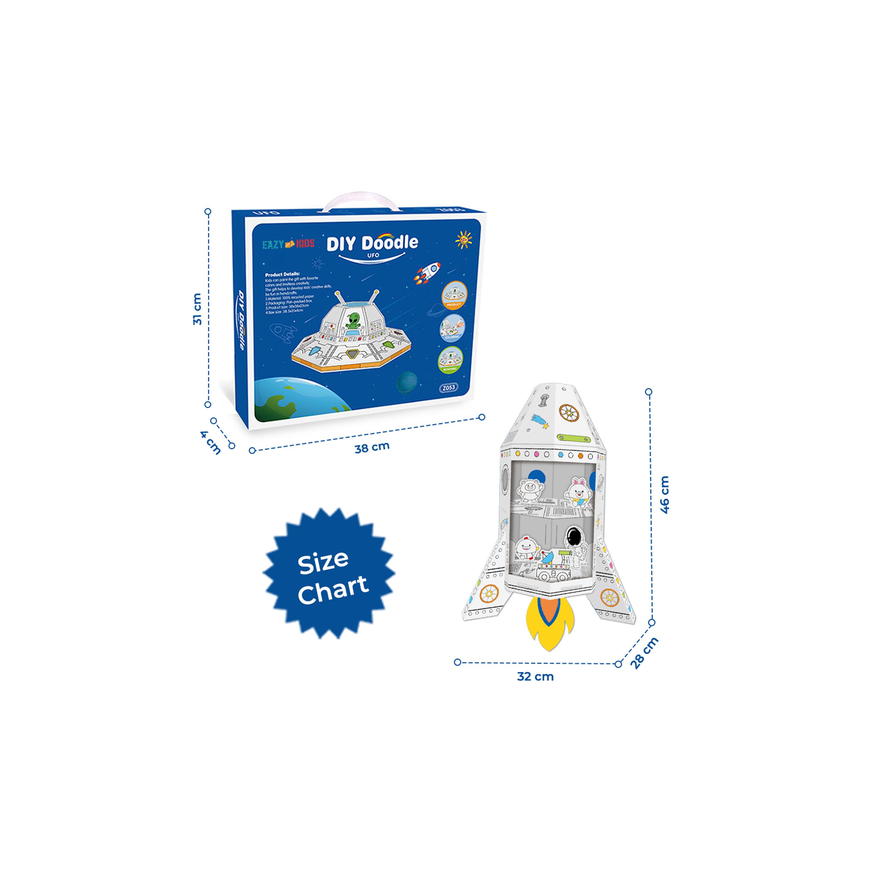 Eazy Kids DIY Creative Kit with 3-Piece Pans - Spacecraft - 3 Years+-school-artsandcrafts-image-7