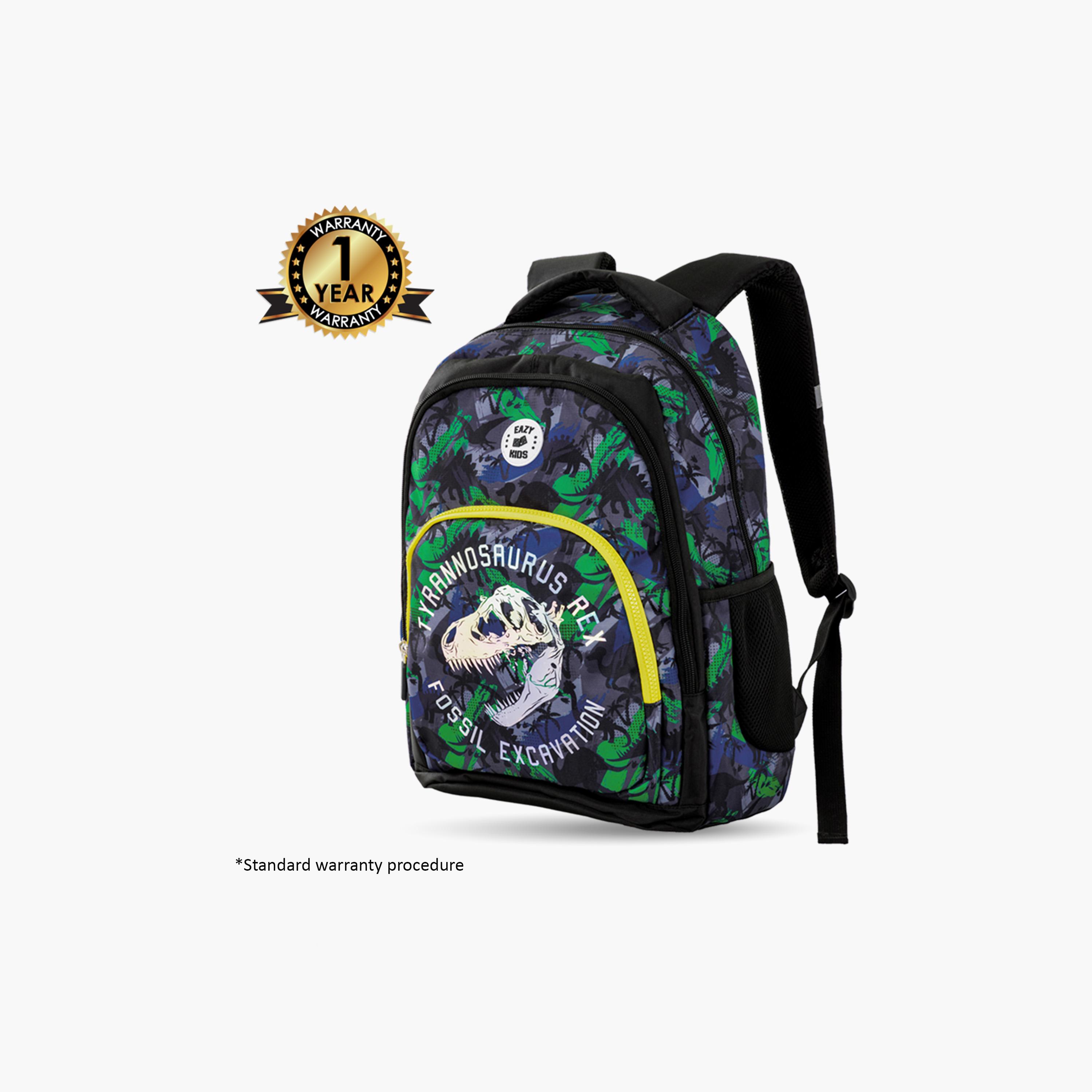 Eazy Kids 4-Piece Backpack with Trolley, Lunch Bag & Pencil Case - 17 Inch - T-Rex - Multicolour-school-bagsandbackpacks-trolleybags-image-8