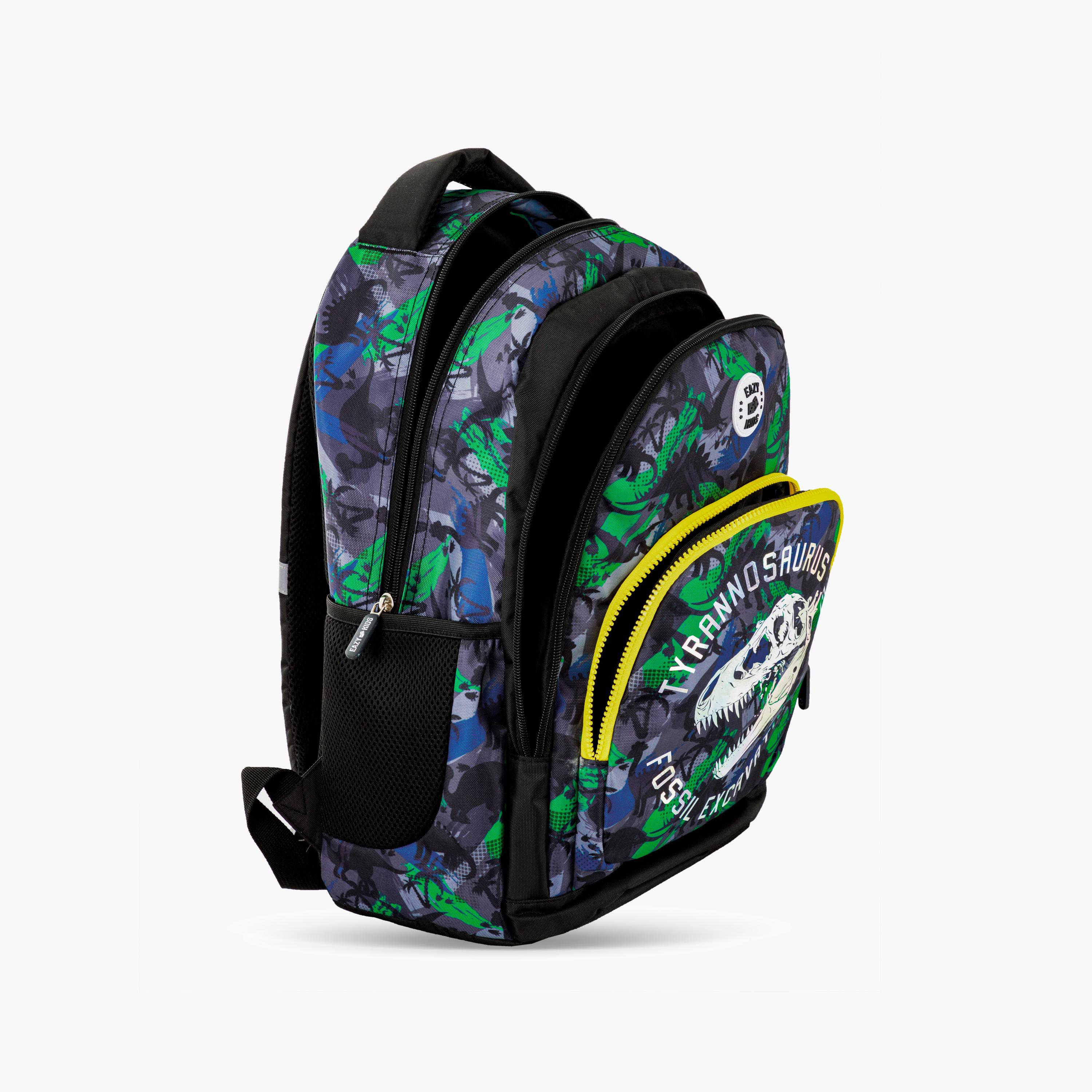 Eazy Kids 4-Piece Backpack with Trolley, Lunch Bag & Pencil Case - 17 Inch - T-Rex - Multicolour-school-bagsandbackpacks-trolleybags-image-9