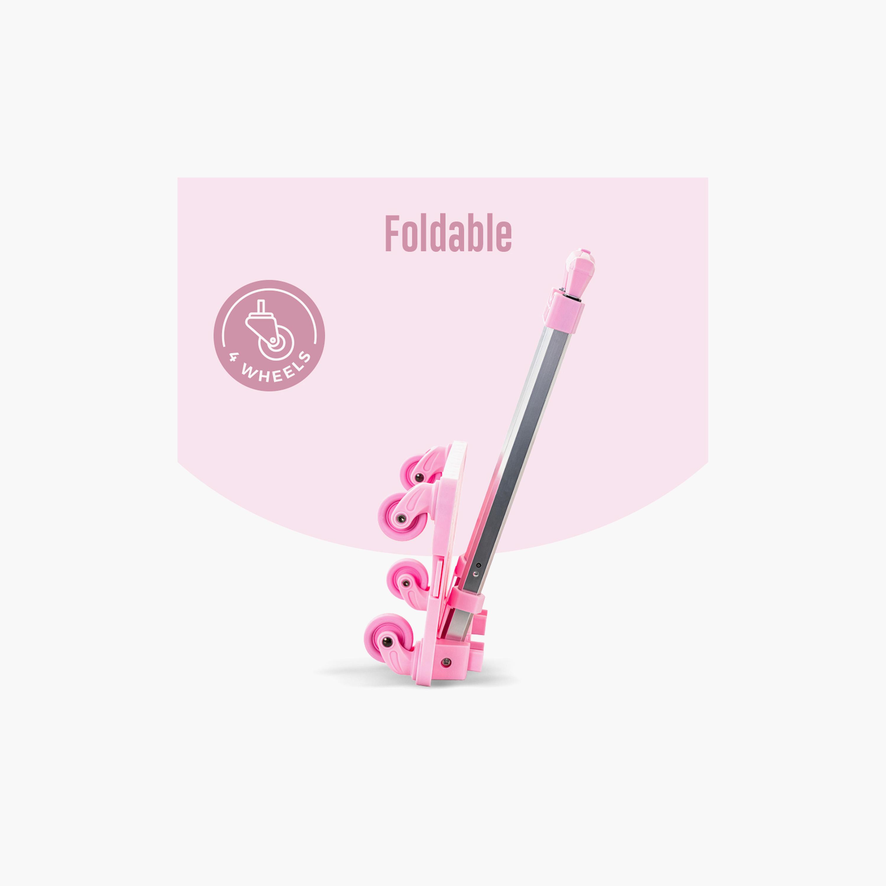 حقيبة ظهر إيزي كيدز، 4 قطع، مع عربة، وحقيبة غداء، وحافظة أقلام - 17 بوصة - سكر بوب - وردي-school-bagsandbackpacks-trolleybags-image-7