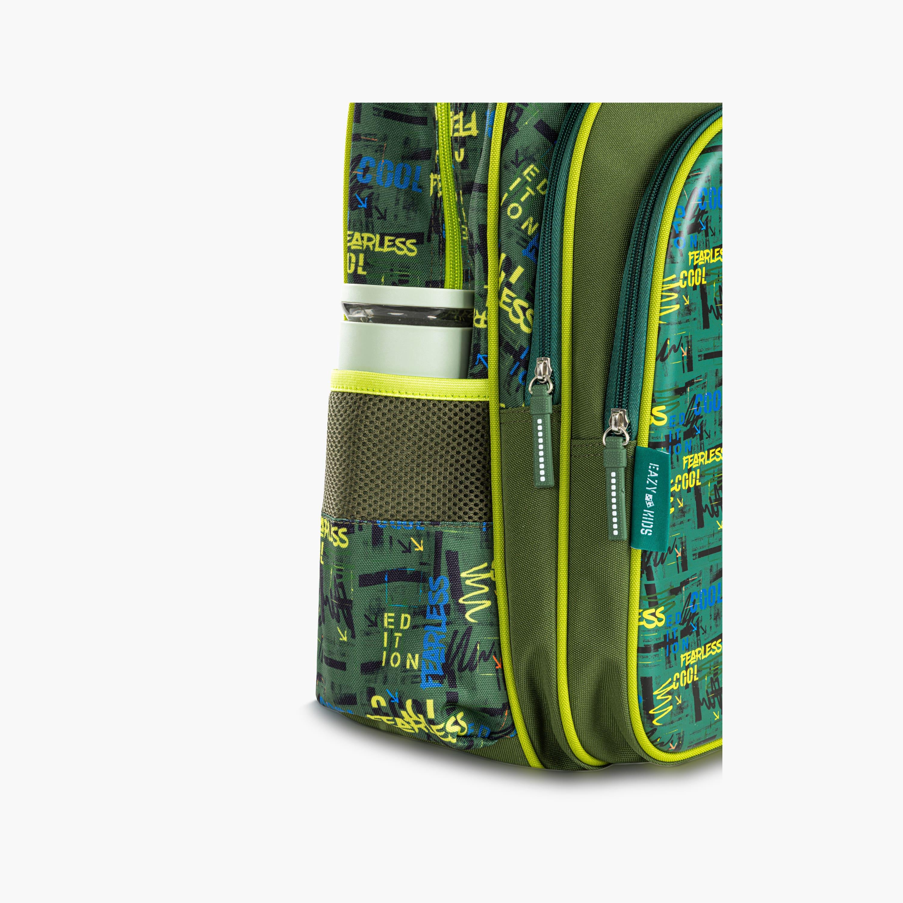 Eazy Kids School Bag with Trolley & Pencil Case - 16 Inch - Dino - Green-school-bagsandbackpacks-trolleybags-image-10