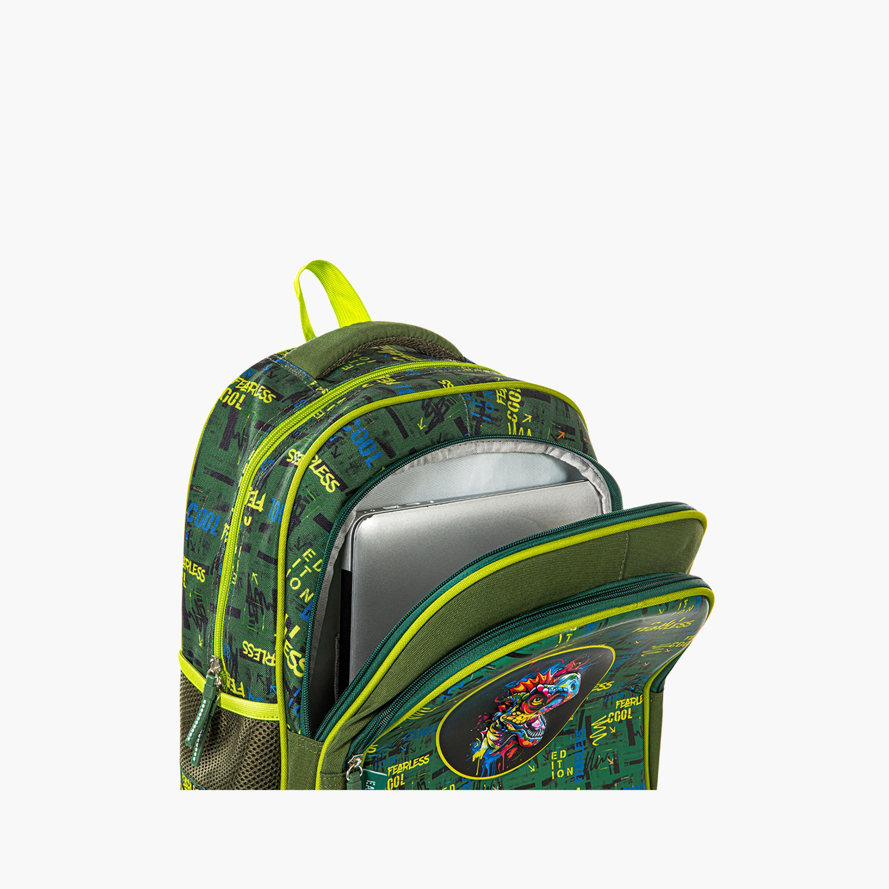 Eazy Kids School Bag with Trolley & Pencil Case - 16 Inch - Dino - Green-school-bagsandbackpacks-trolleybags-image-13