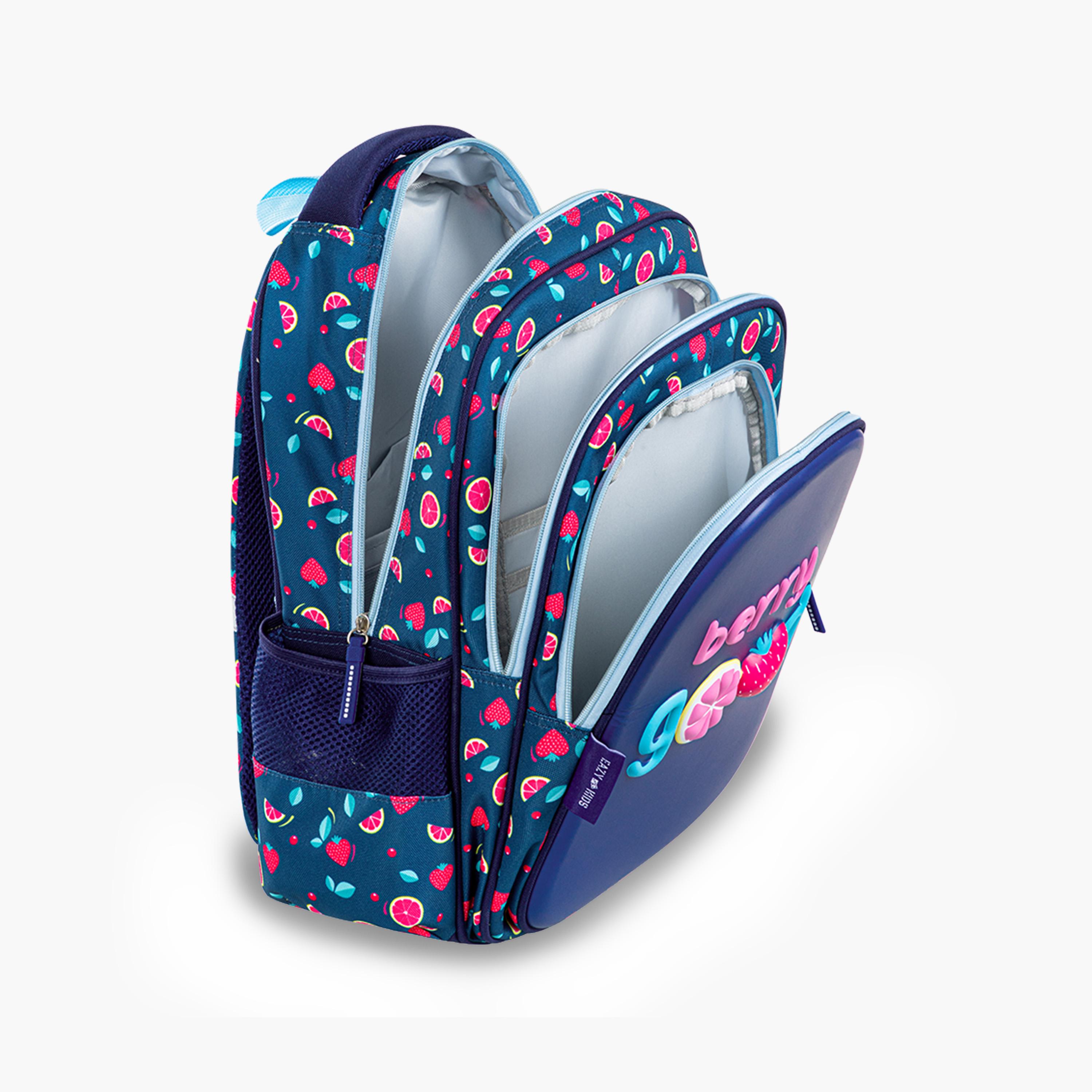 حقيبة مدرسية إيزي كيدز مع عربة وحافظة أقلام - 16 بوصة - لون توتي - أزرق-school-bagsandbackpacks-trolleybags-image-11