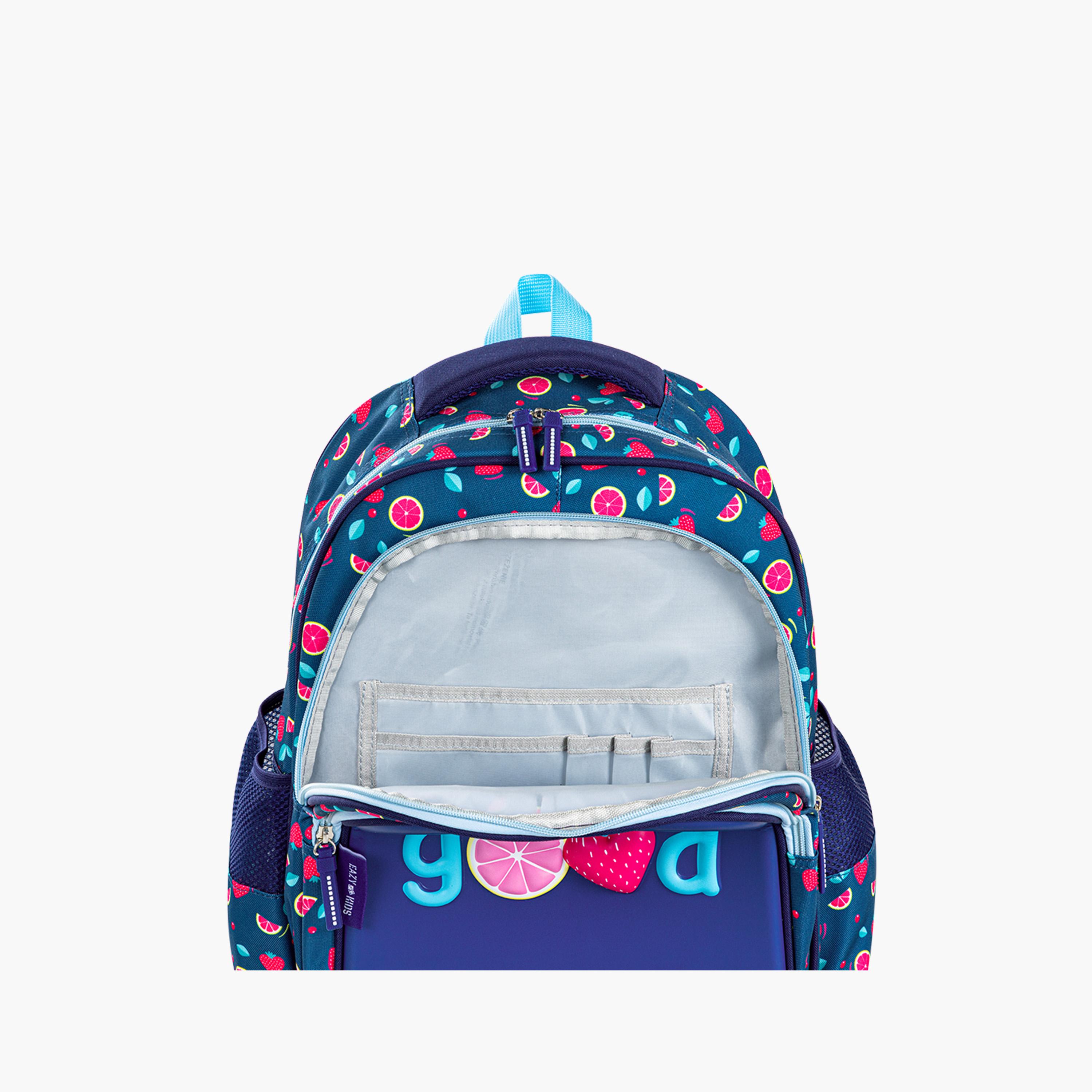 حقيبة مدرسية إيزي كيدز مع عربة وحافظة أقلام - 16 بوصة - لون توتي - أزرق-school-bagsandbackpacks-trolleybags-image-13