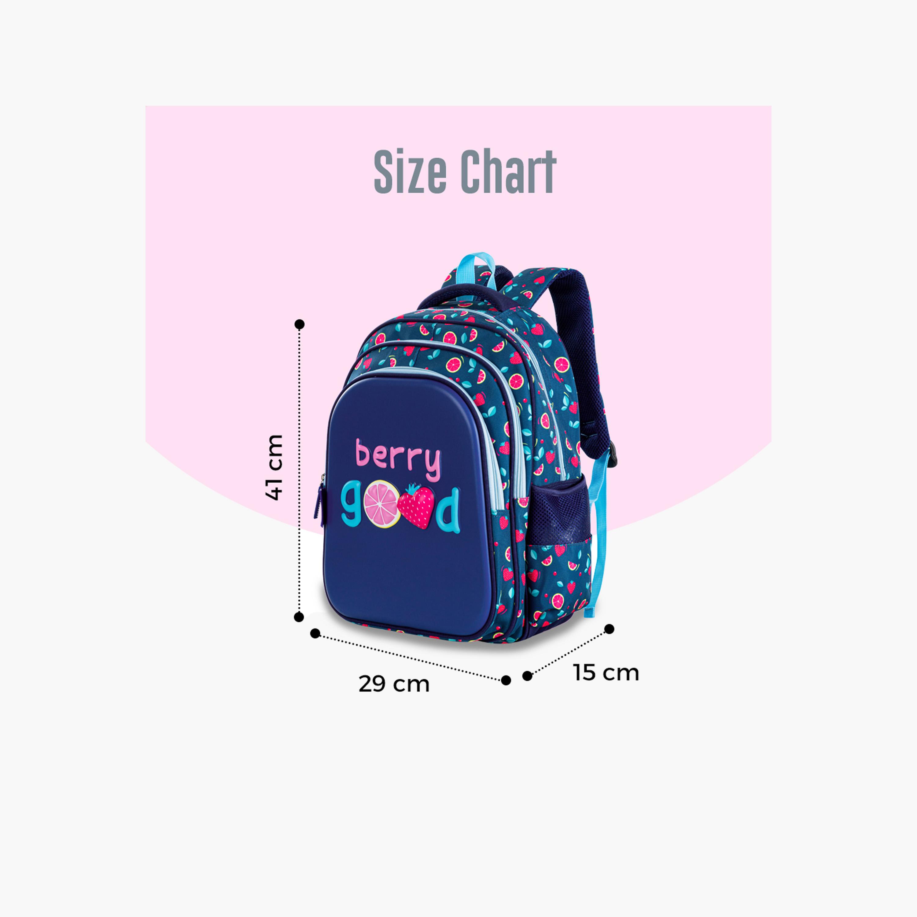 حقيبة مدرسية إيزي كيدز مع عربة وحافظة أقلام - 16 بوصة - لون توتي - أزرق-school-bagsandbackpacks-trolleybags-image-5