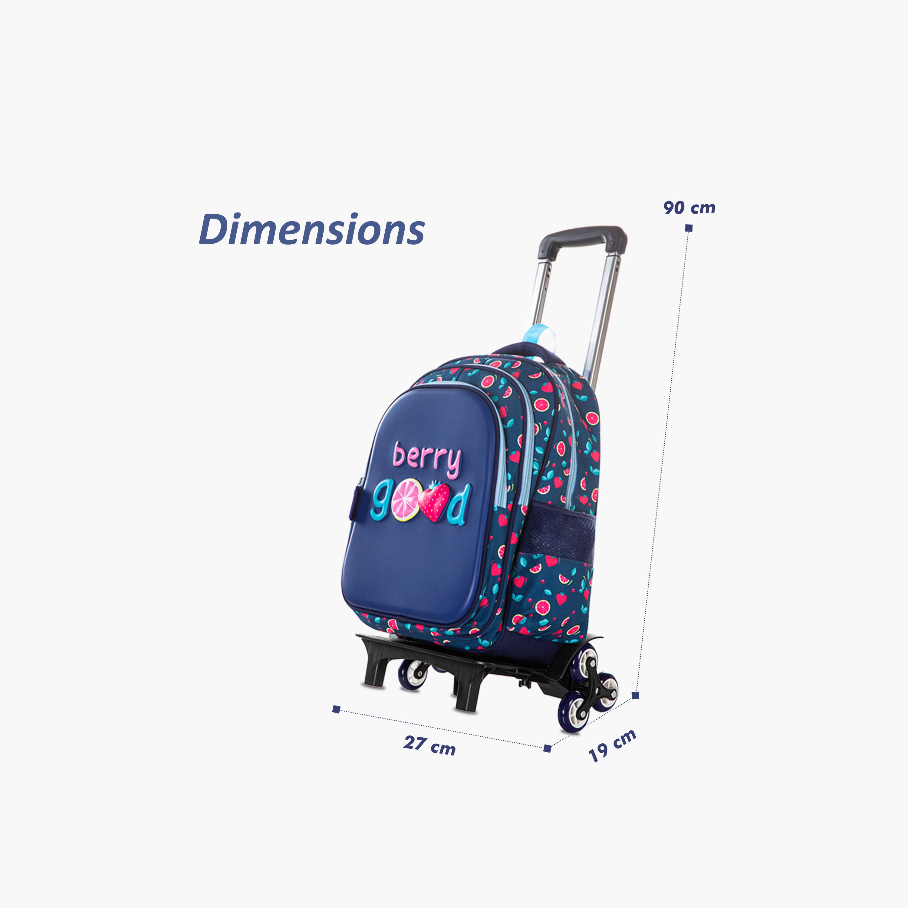 حقيبة مدرسية إيزي كيدز مع عربة وحافظة أقلام - 16 بوصة - لون توتي - أزرق-school-bagsandbackpacks-trolleybags-image-6