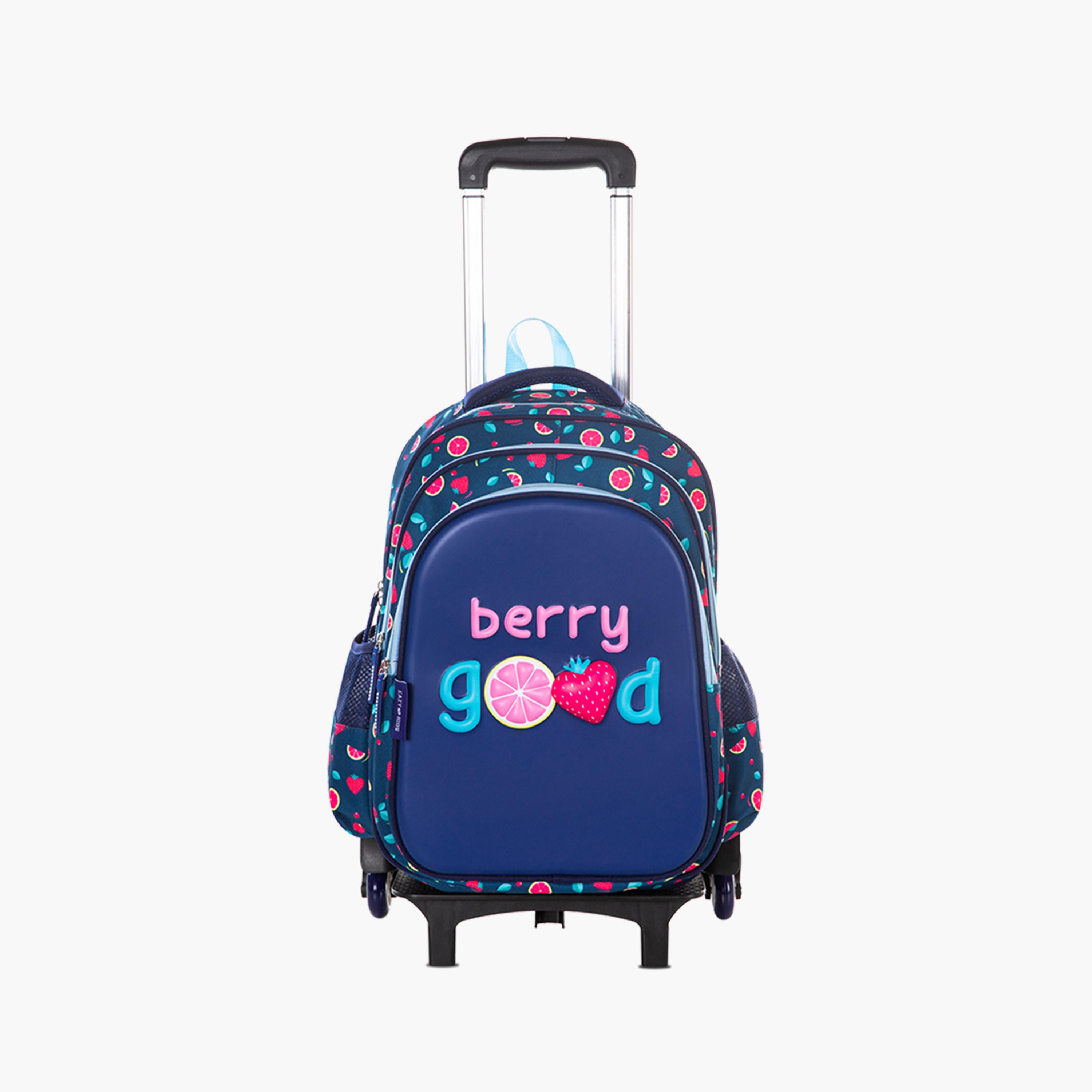 حقيبة مدرسية إيزي كيدز مع عربة وحافظة أقلام - 16 بوصة - لون توتي - أزرق-school-bagsandbackpacks-trolleybags-image-7