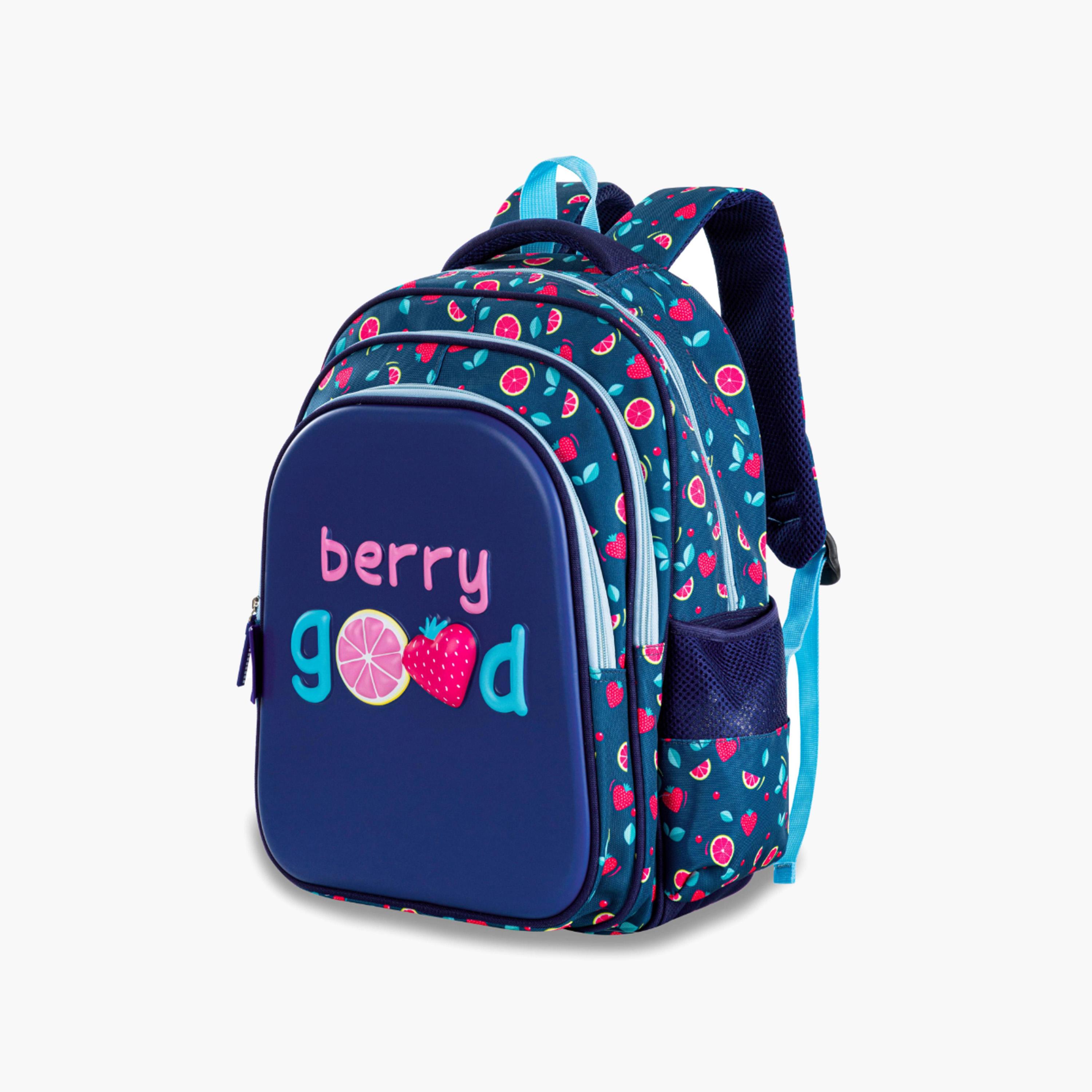 حقيبة مدرسية إيزي كيدز مع عربة وحافظة أقلام - 16 بوصة - لون توتي - أزرق-school-bagsandbackpacks-trolleybags-image-9