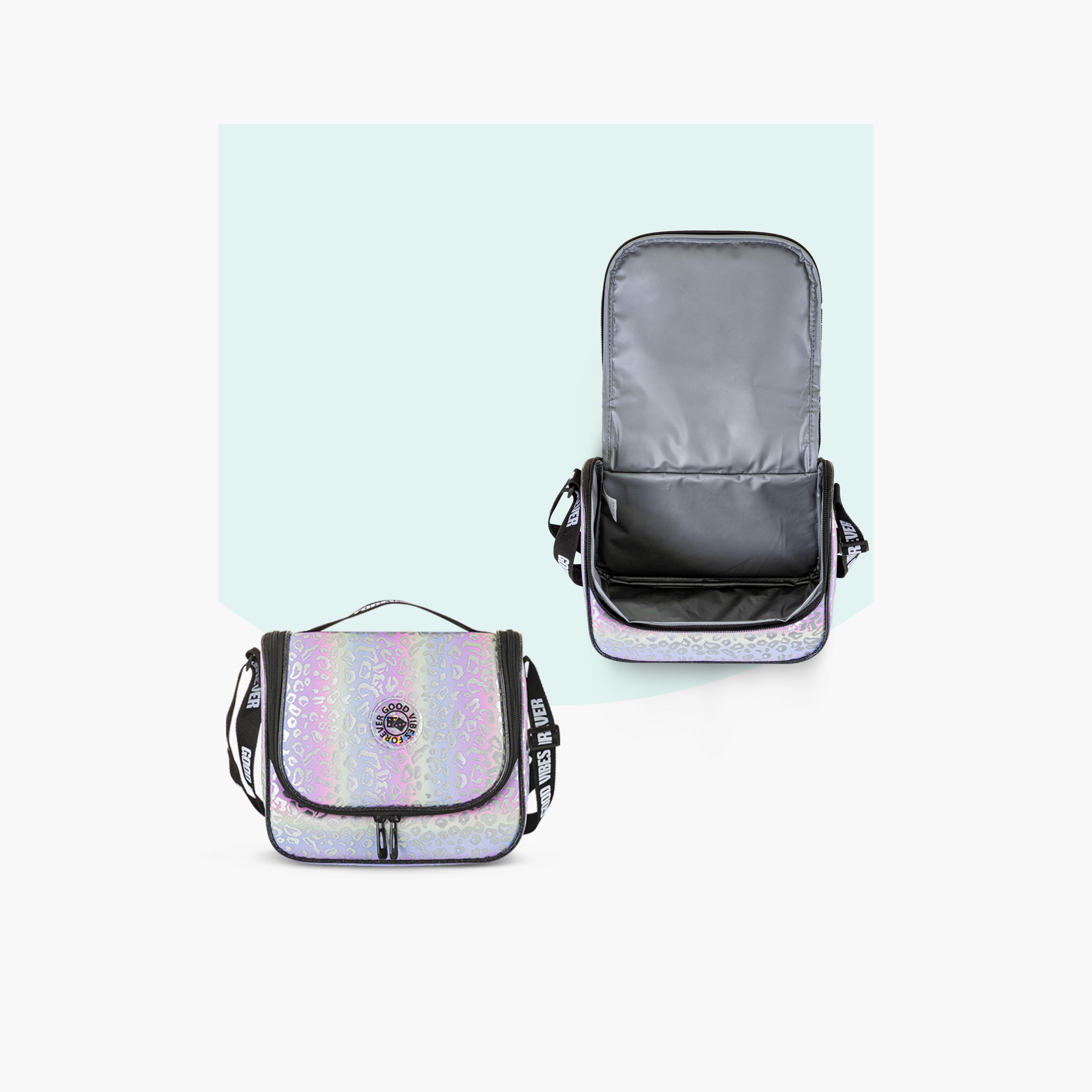 Eazy Kids School Bag with Trolley, Lunch Bag & Pencil Case - 17 Inch - Good Vibes - Silver-school-bagsandbackpacks-trolleybags-image-11