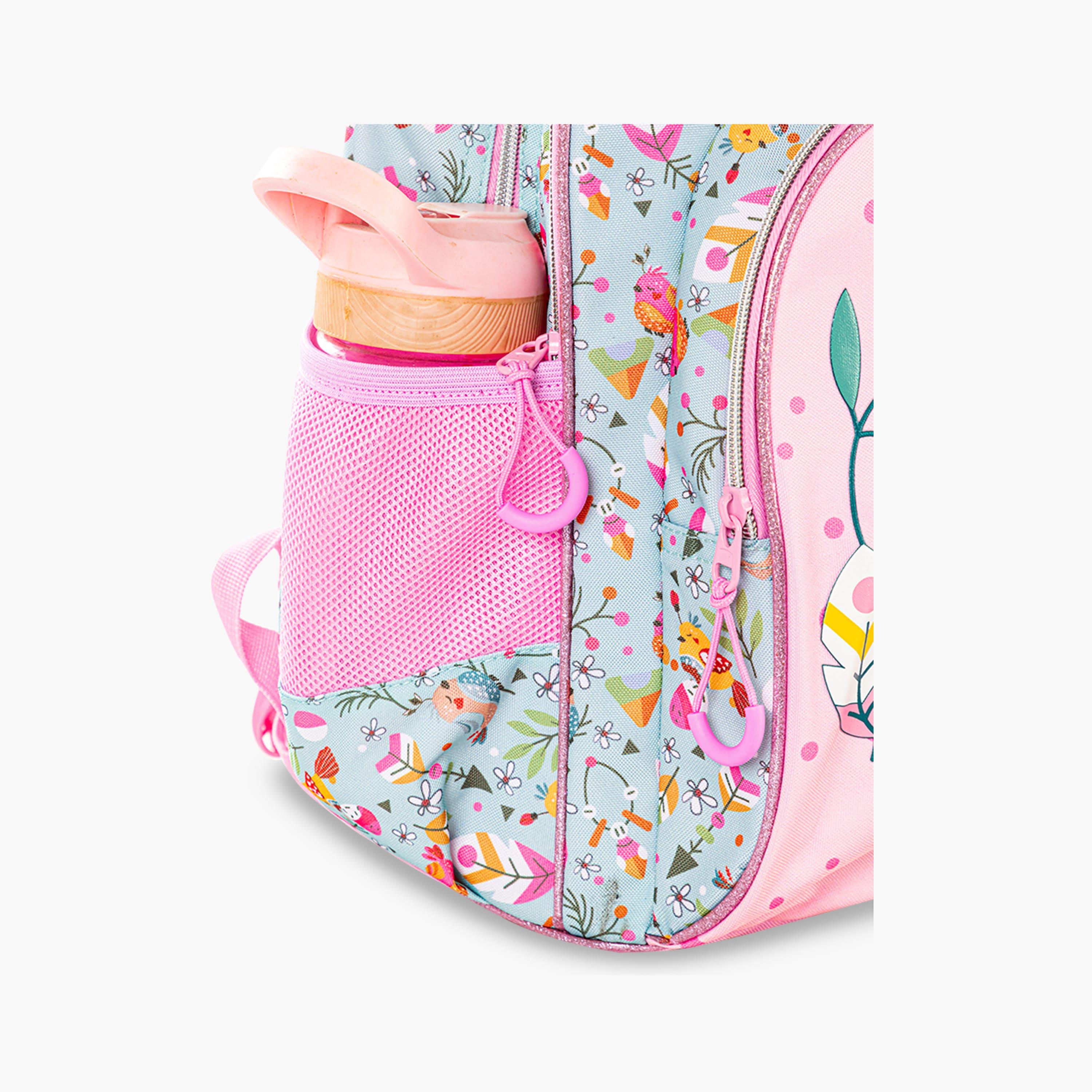 Eazy Kids School Bag with Trolley & Pencil Pouch - 17 Inch - Love - Pink-school-bagsandbackpacks-trolleybags-image-12