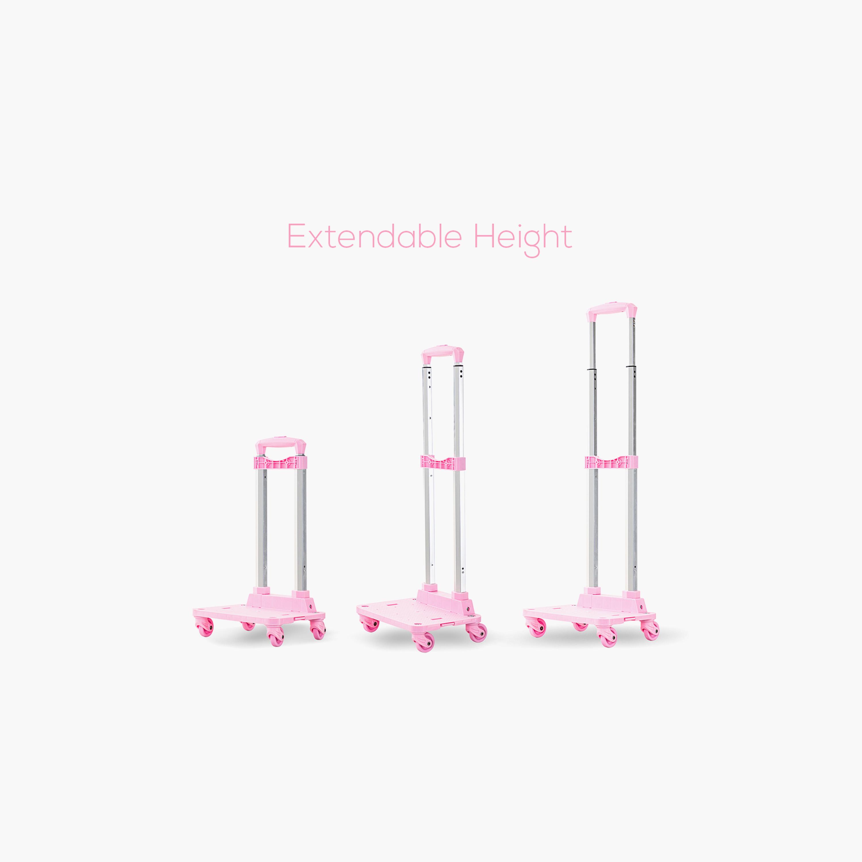 Eazy Kids School Bag with Trolley & Pencil Pouch - 17 Inch - Love - Pink-school-bagsandbackpacks-trolleybags-image-2