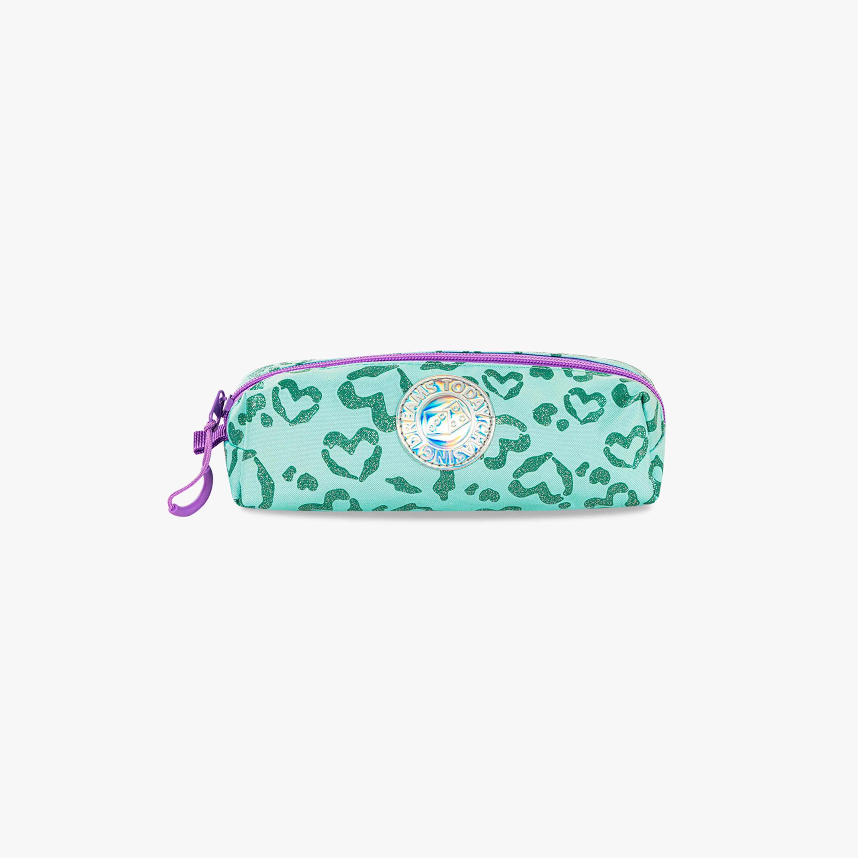 Eazy Kids School Bag with Trolley, Lunch Bag & Pencil Pouch - 17 Inch - Love - Green-school-bagsandbackpacks-trolleybags-image-2