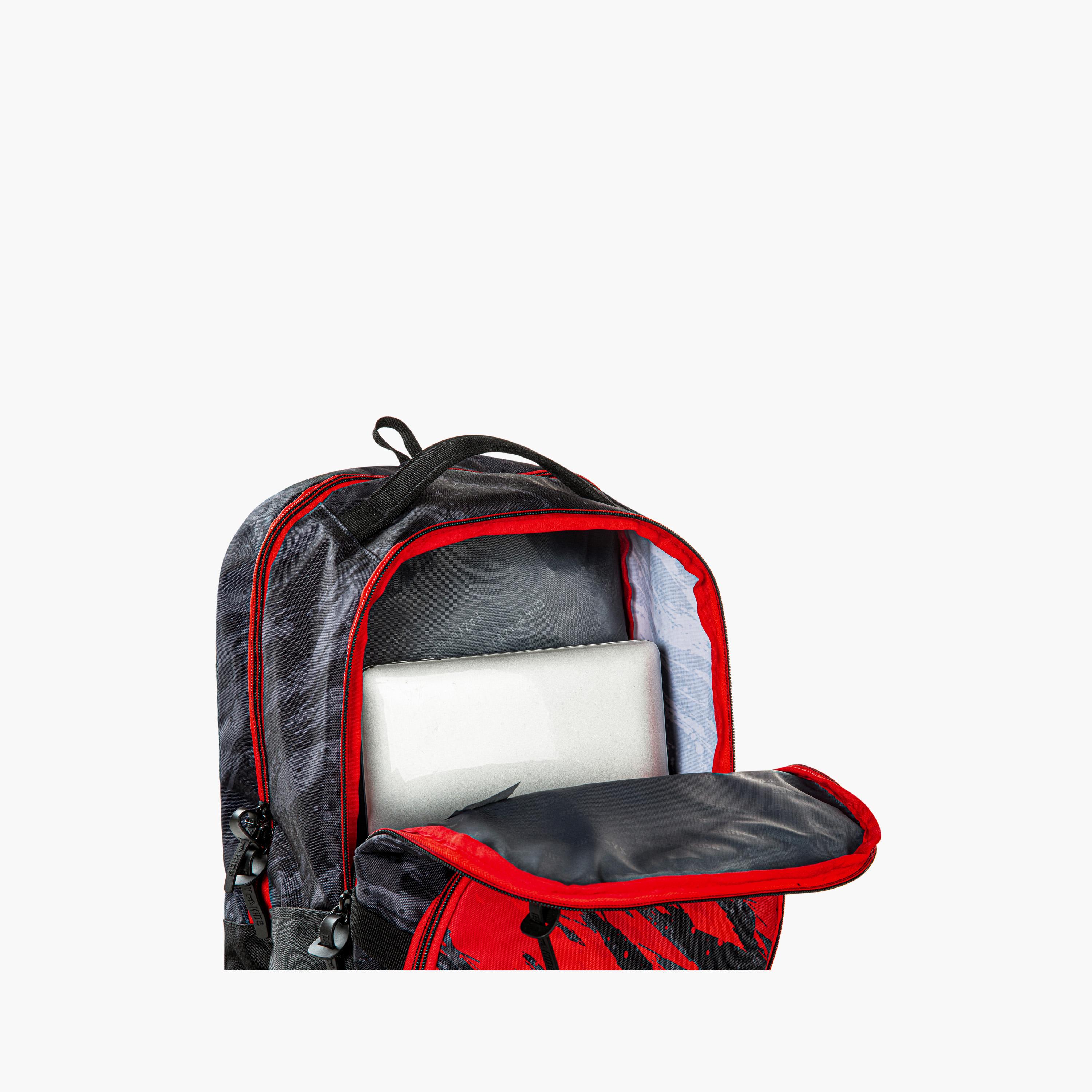 Eazy Kids School Bag with Trolley & Laptop Compartment - 20 Inch - Fast & Fearless - Green-school-bagsandbackpacks-trolleybags-image-11