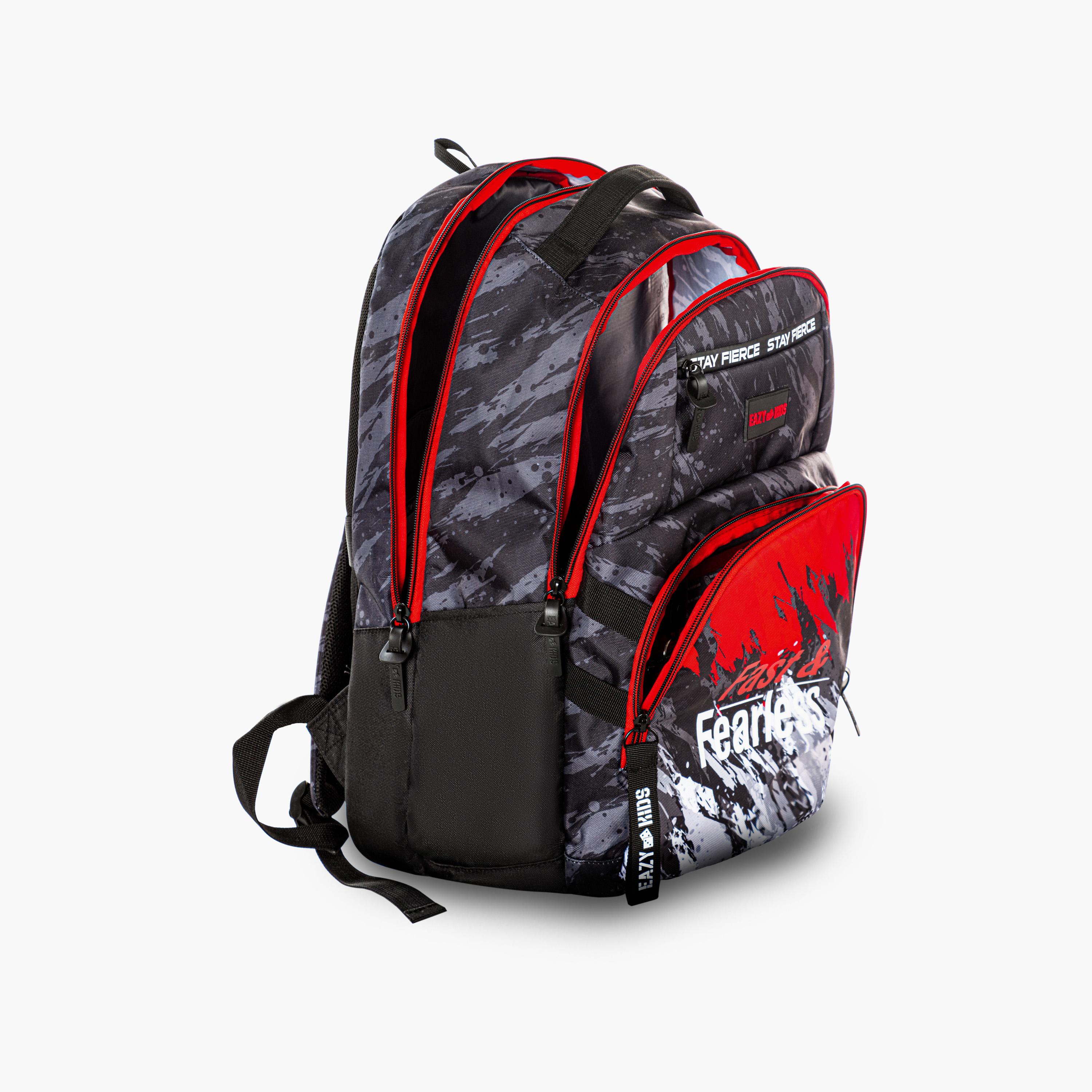Eazy Kids School Bag with Trolley & Laptop Compartment - 20 Inch - Fast & Fearless - Green-school-bagsandbackpacks-trolleybags-image-13