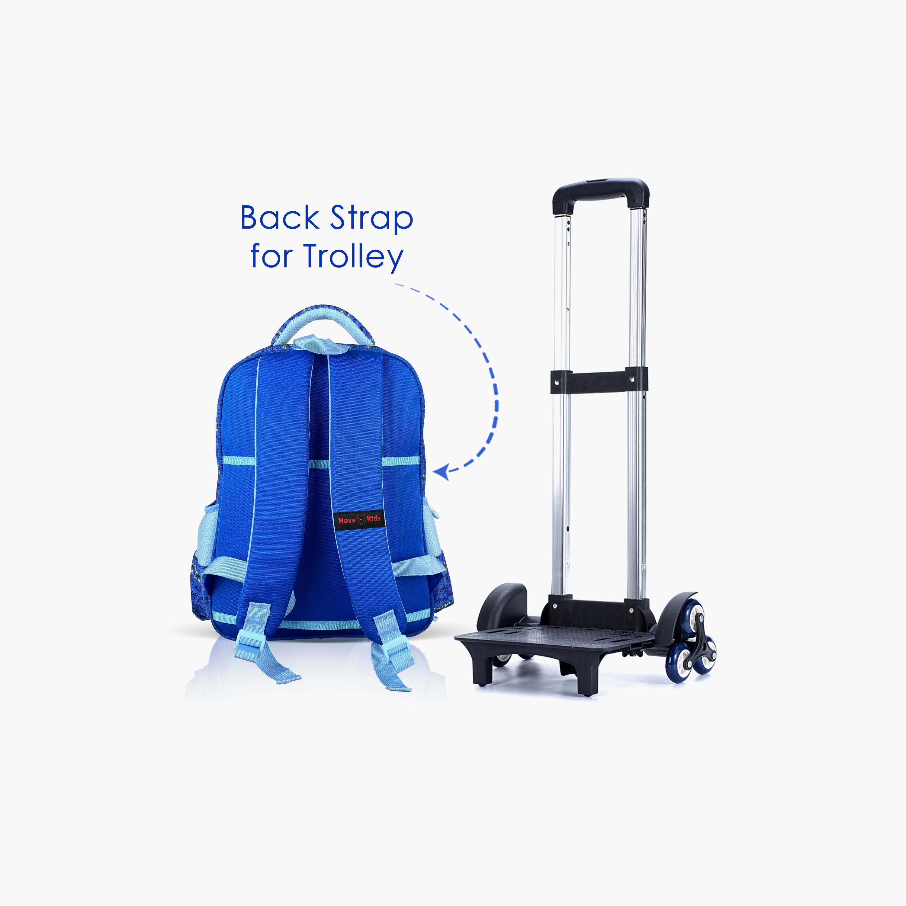 حقيبة مدرسية ثلاثية الأبعاد من نوفا كيدز مع عربة - 16.5 بوصة - متزلج - أزرق-school-bagsandbackpacks-trolleybags-image-5
