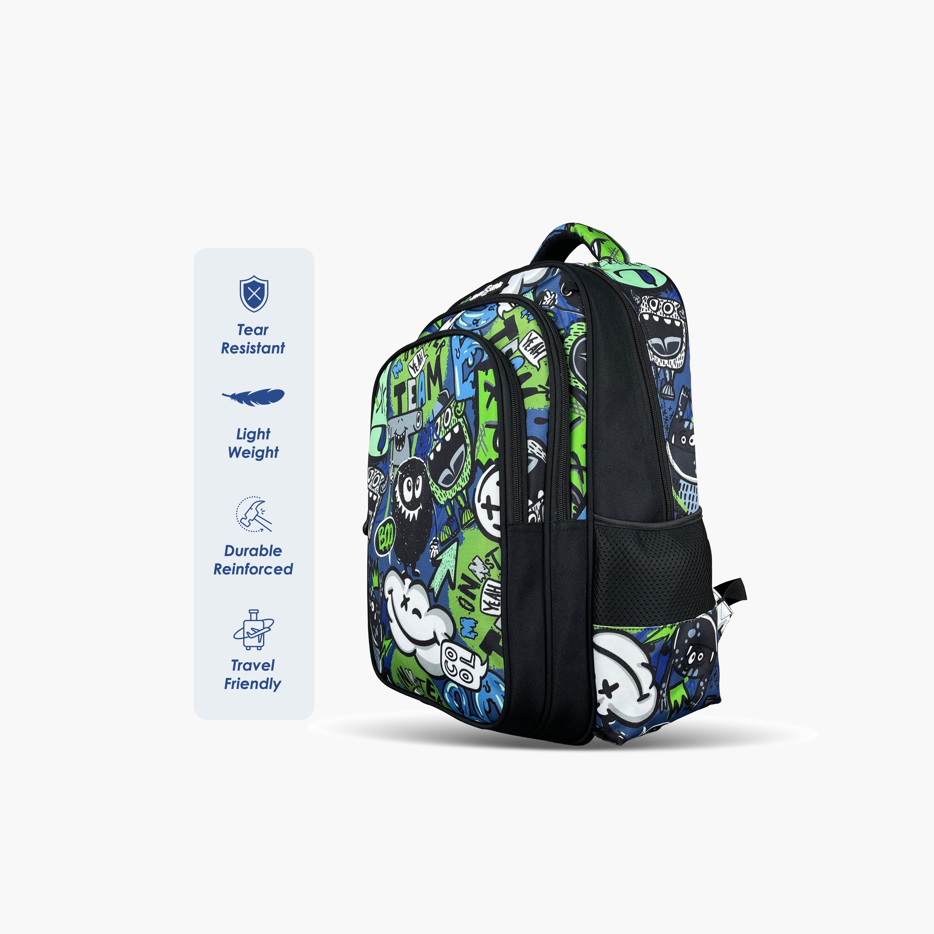 Nova Kids 3D School Bag with Trolley - 17.5 Inch - GenZ - Black-school-bagsandbackpacks-trolleybags-image-10
