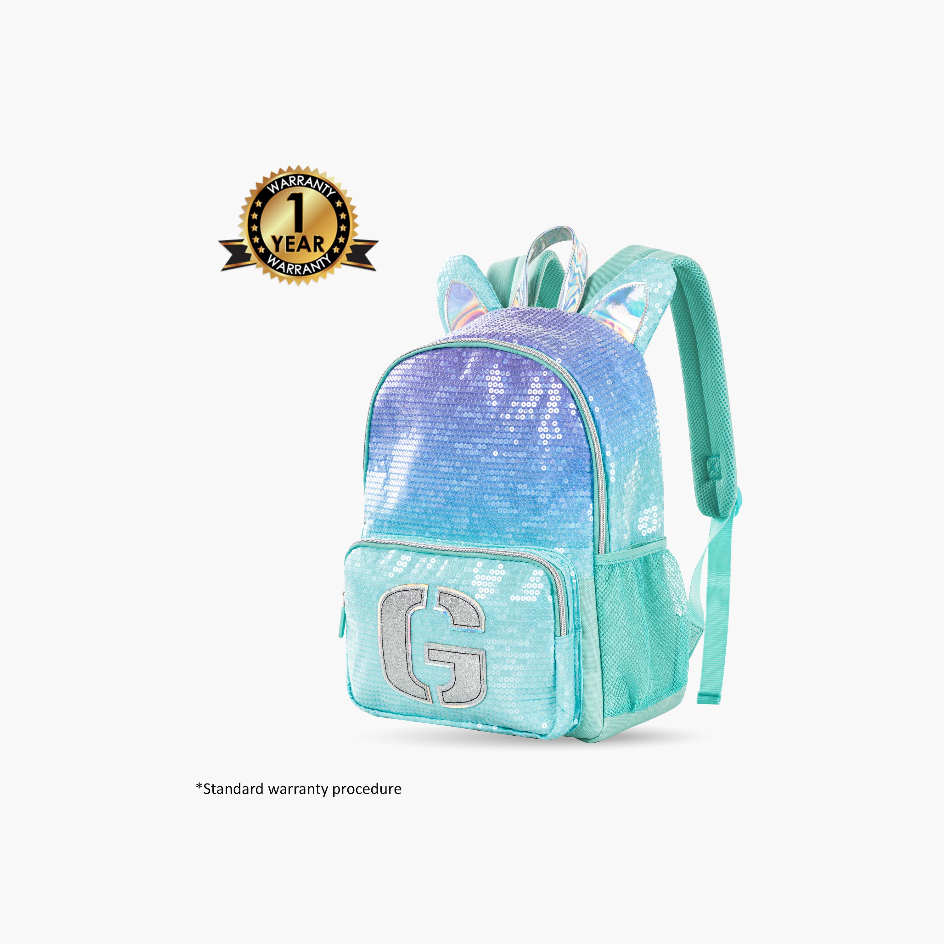 طقم حقيبة ظهر إيزي كيدز من 4 قطع - 17 بوصة - للبنات - لامعة - أخضر-school-bagsandbackpacks-sets-image-5
