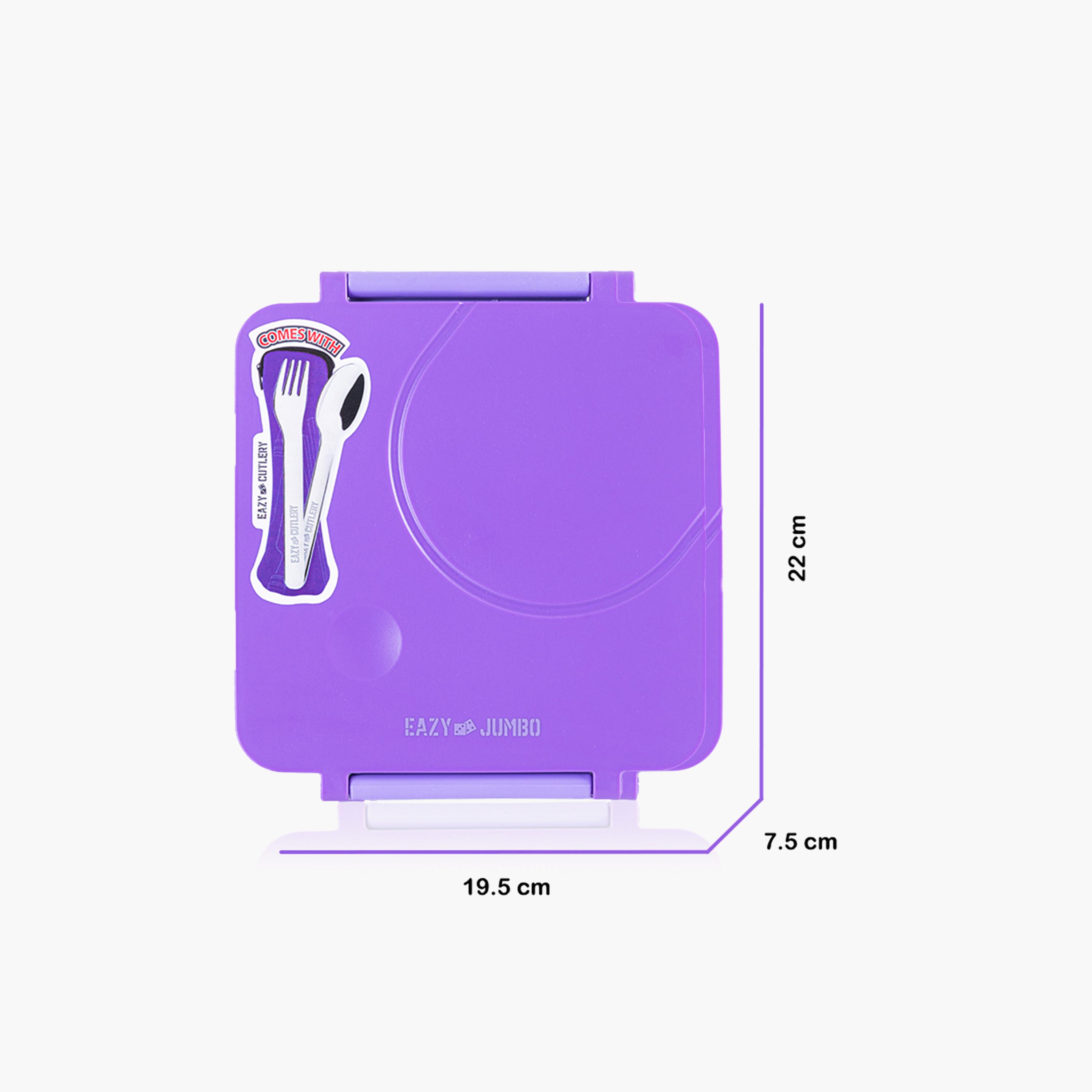 Eazy Kids Jumbo Bento Lunch Box with Insulated Luch Bag & Accessories Set - Purple-school-lunchessentials-lunchbags-image-5