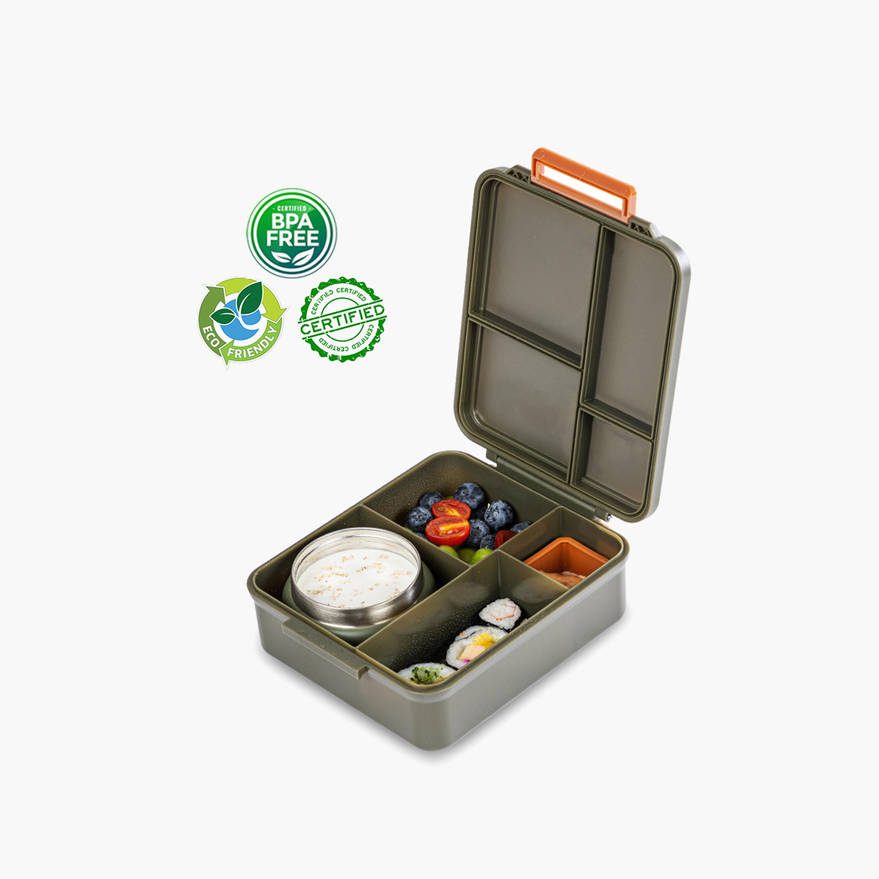 Eazy Kids Jumbo Bento Lunch Box with Thermos & Dip Jar - 1720 ml - Green-school-lunchessentials-lunchboxes-image-10
