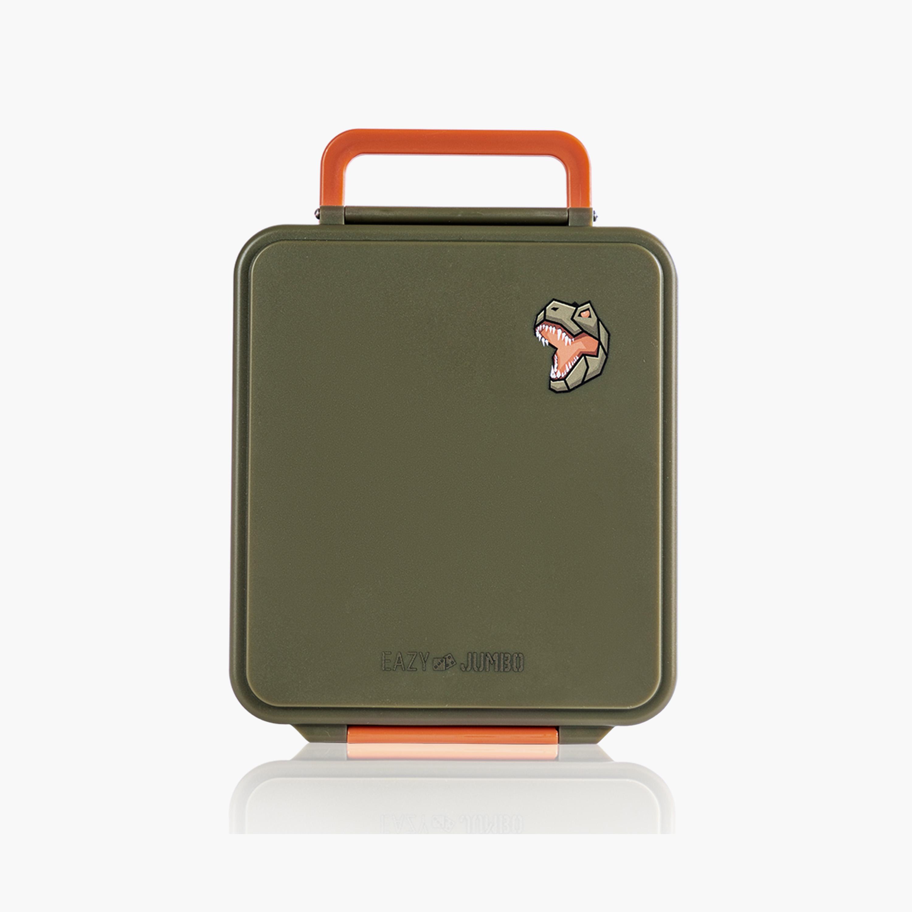 Eazy Kids Jumbo Bento Lunch Box with Thermos & Dip Jar - 1720 ml - Green-school-lunchessentials-lunchboxes-image-3