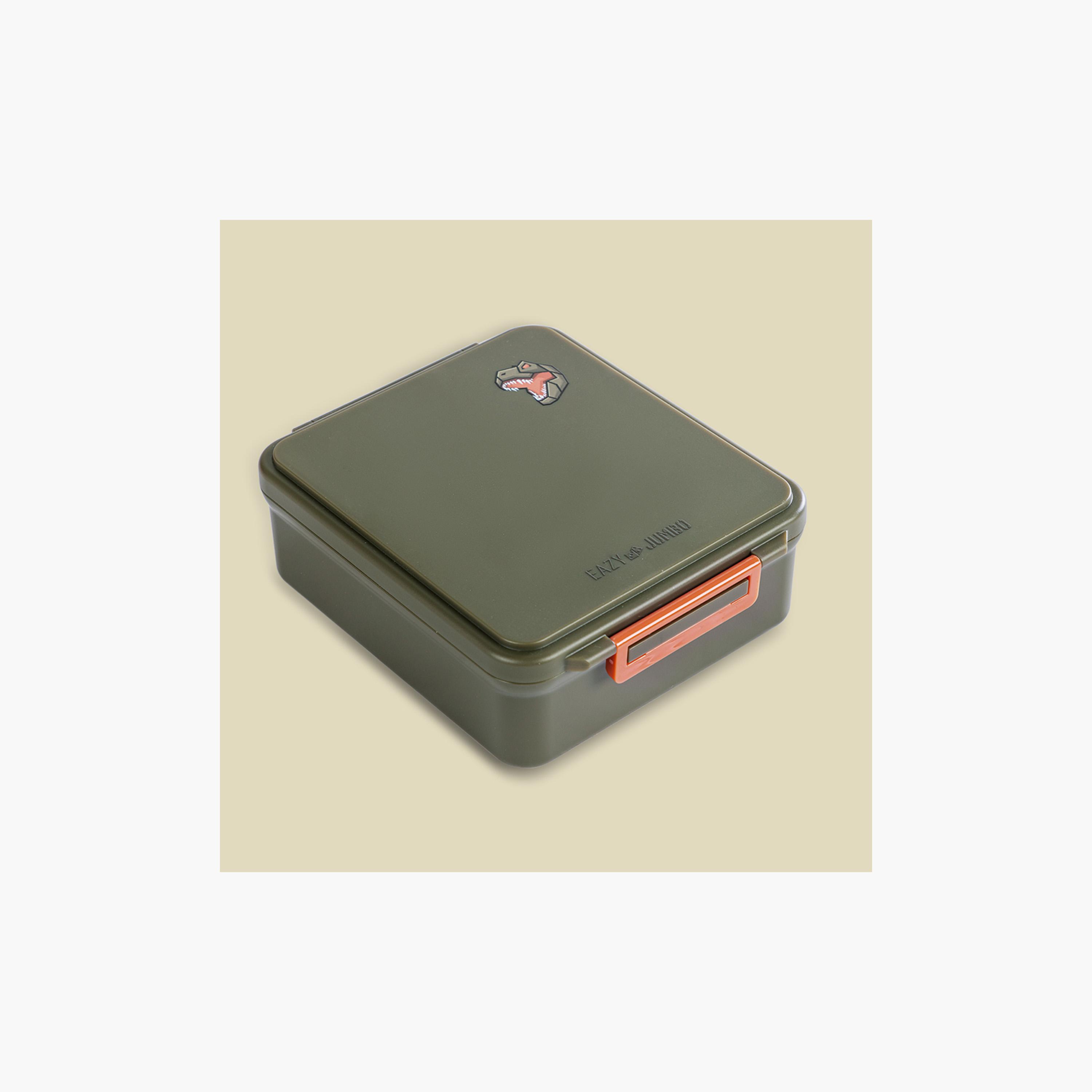 Eazy Kids Jumbo Bento Lunch Box with Thermos & Dip Jar - 1720 ml - Green-school-lunchessentials-lunchboxes-image-5