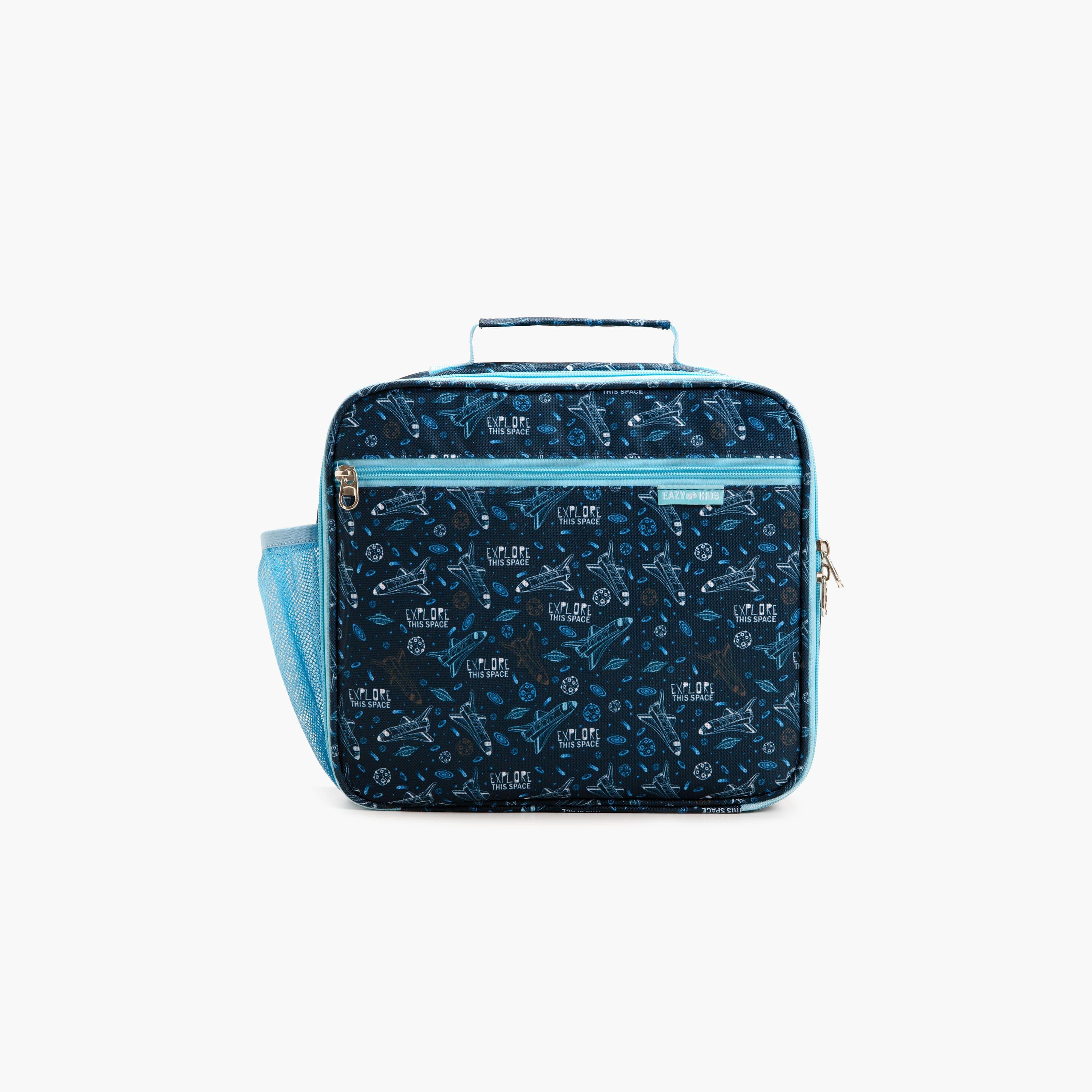 Eazy Kids Jumbo Bento Lunch Box with Water Bottle, Lunch Bag & Accessories Set - Aircraft - Blue-school-lunchessentials-lunchbags-image-10