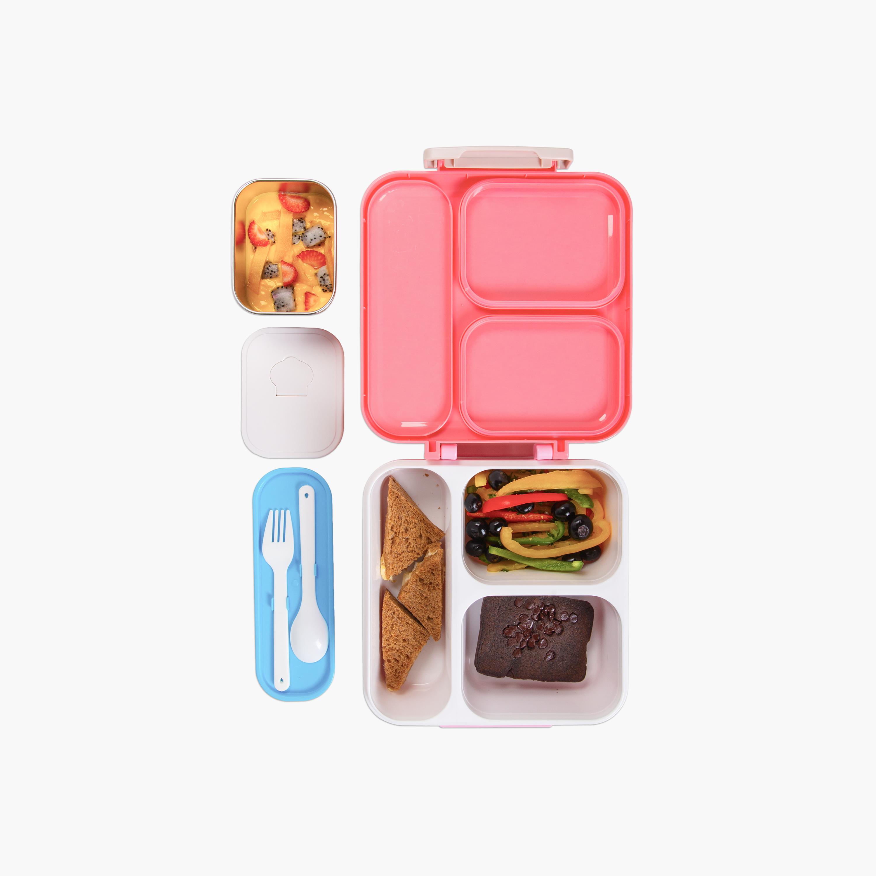 Nova Kids 3-Compartment Bento Lunch Box with Spoon, Fork & Jar - 1500 ml - Unicorn Pink-school-lunchessentials-lunchboxes-image-10