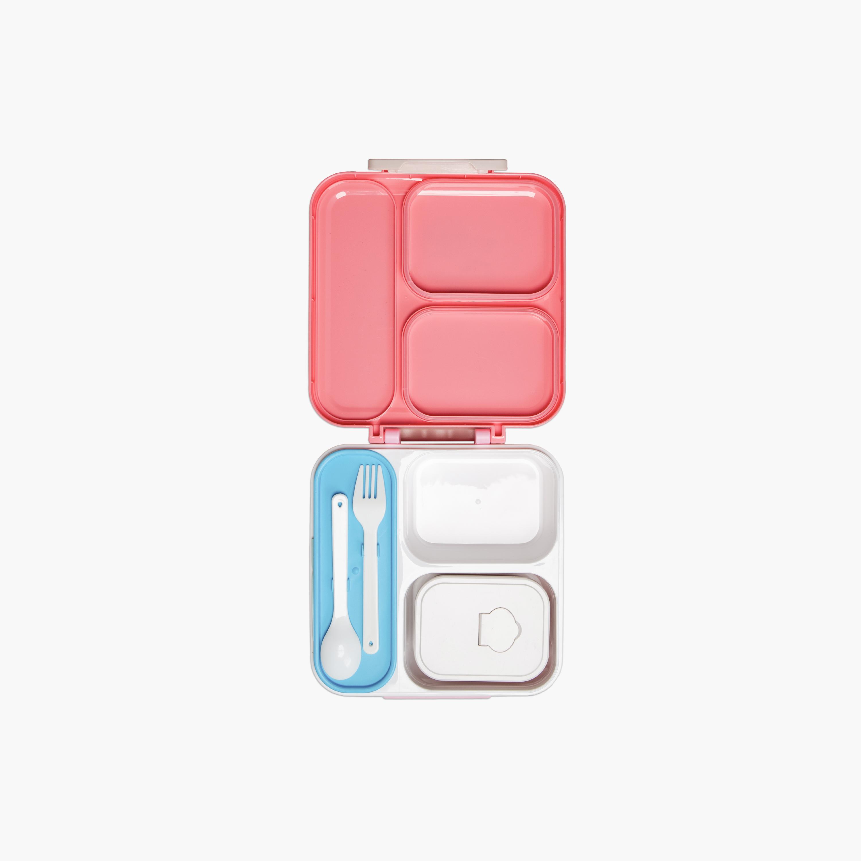 Nova Kids 3-Compartment Bento Lunch Box with Spoon, Fork & Jar - 1500 ml - Unicorn Pink-school-lunchessentials-lunchboxes-image-7