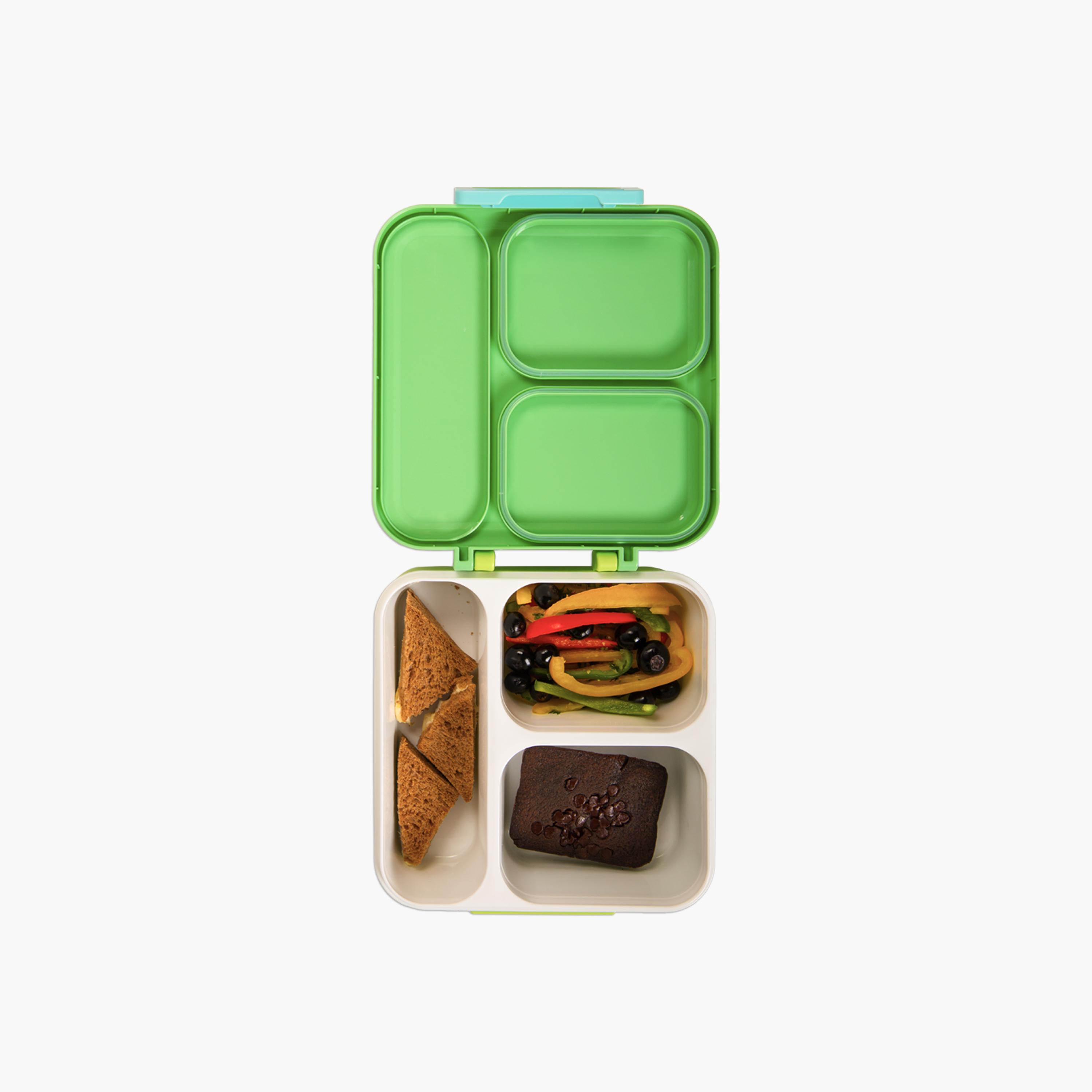 Nova Kids 3-Compartment Bento Lunch Box with Spoon, Fork & Jar - 1500 ml - Dino - Green-school-lunchessentials-lunchboxes-image-9