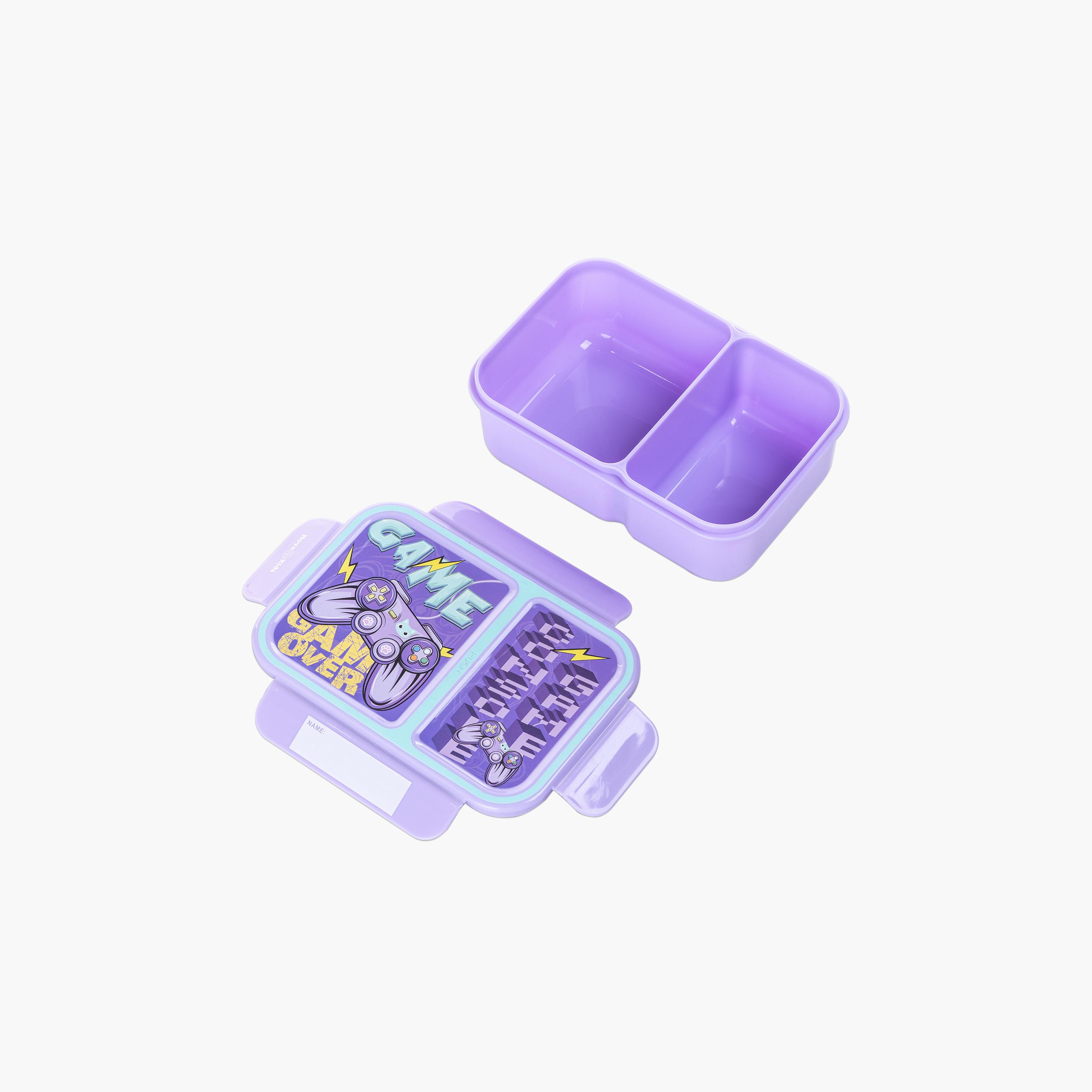 Nova Kids 2-Compartment Bento Lunch Box - 1300 ml - Gamer Mauve-school-lunchessentials-lunchboxes-image-3