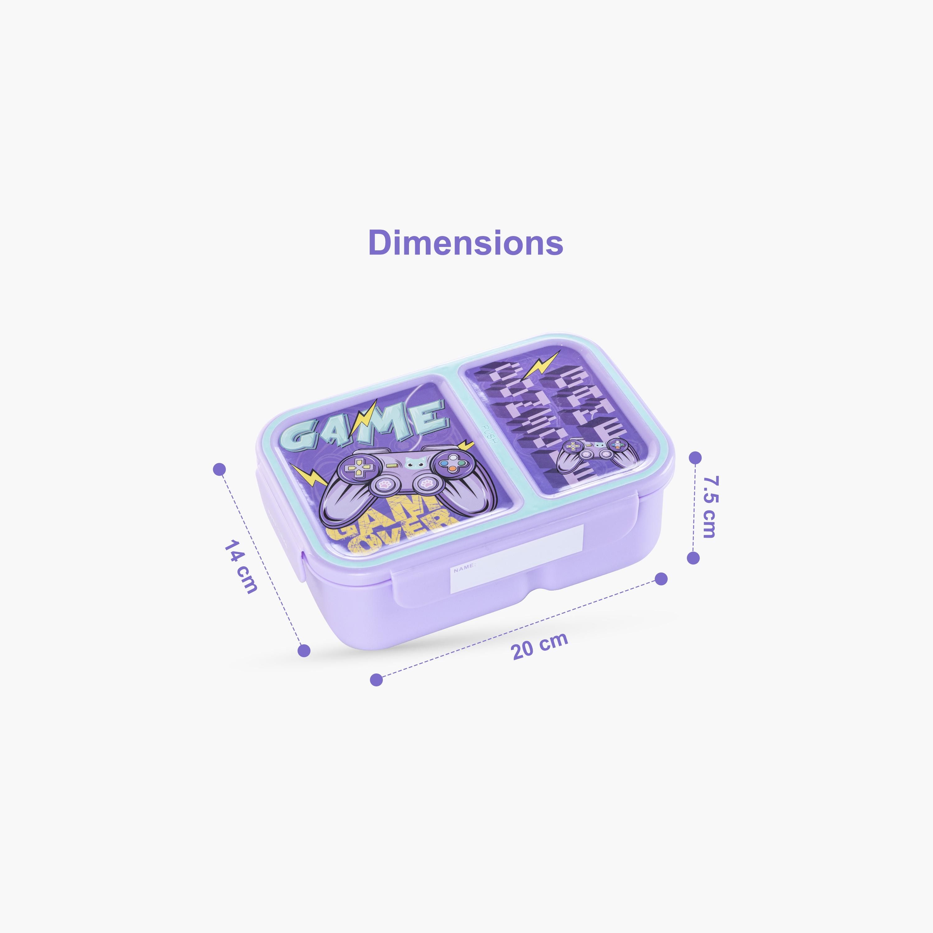 Nova Kids 2-Compartment Bento Lunch Box - 1300 ml - Gamer Mauve-school-lunchessentials-lunchboxes-image-7