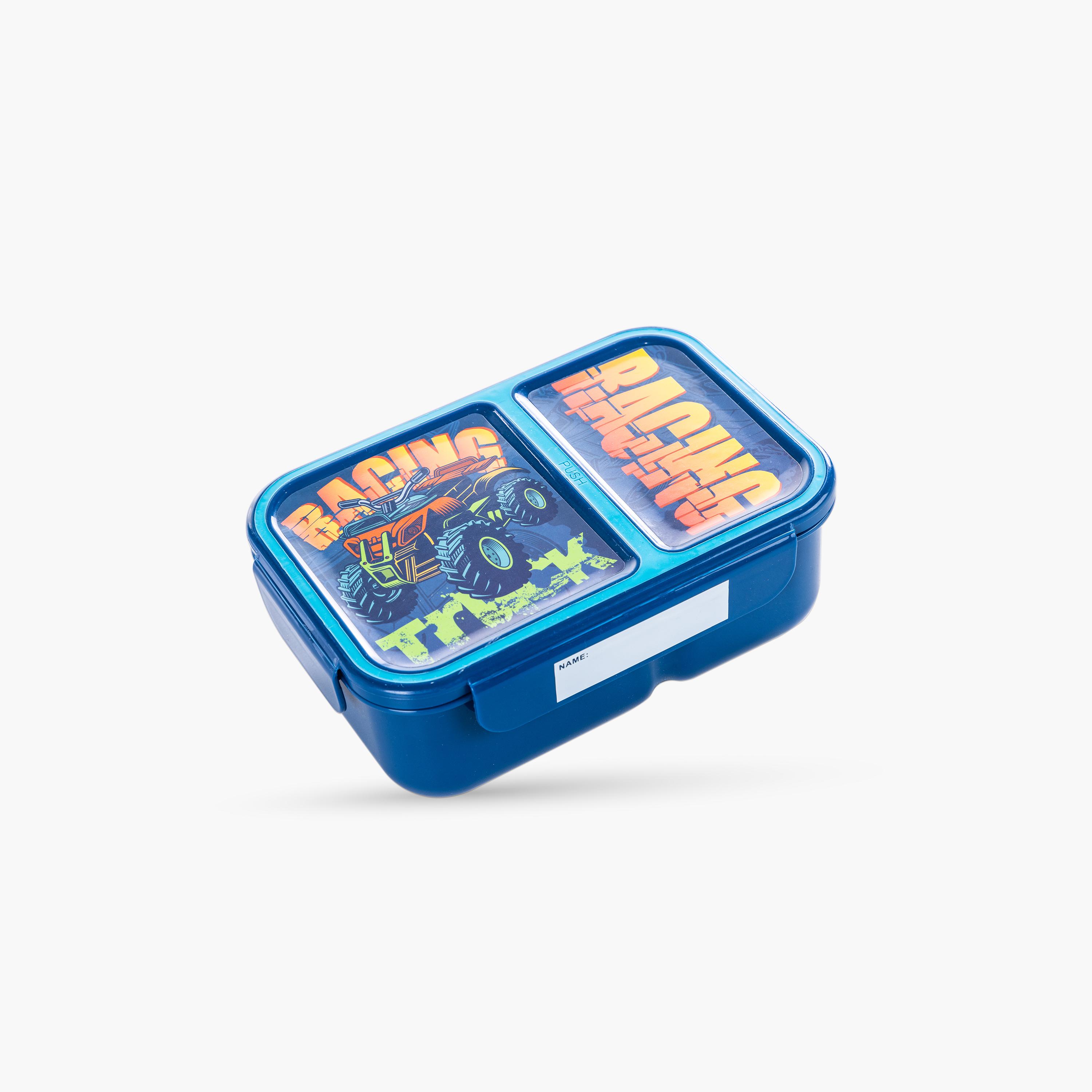 Nova Kids 2-Compartment Bento Lunch Box - 1300 ml - Racer - Blue-school-lunchessentials-lunchboxes-image-1