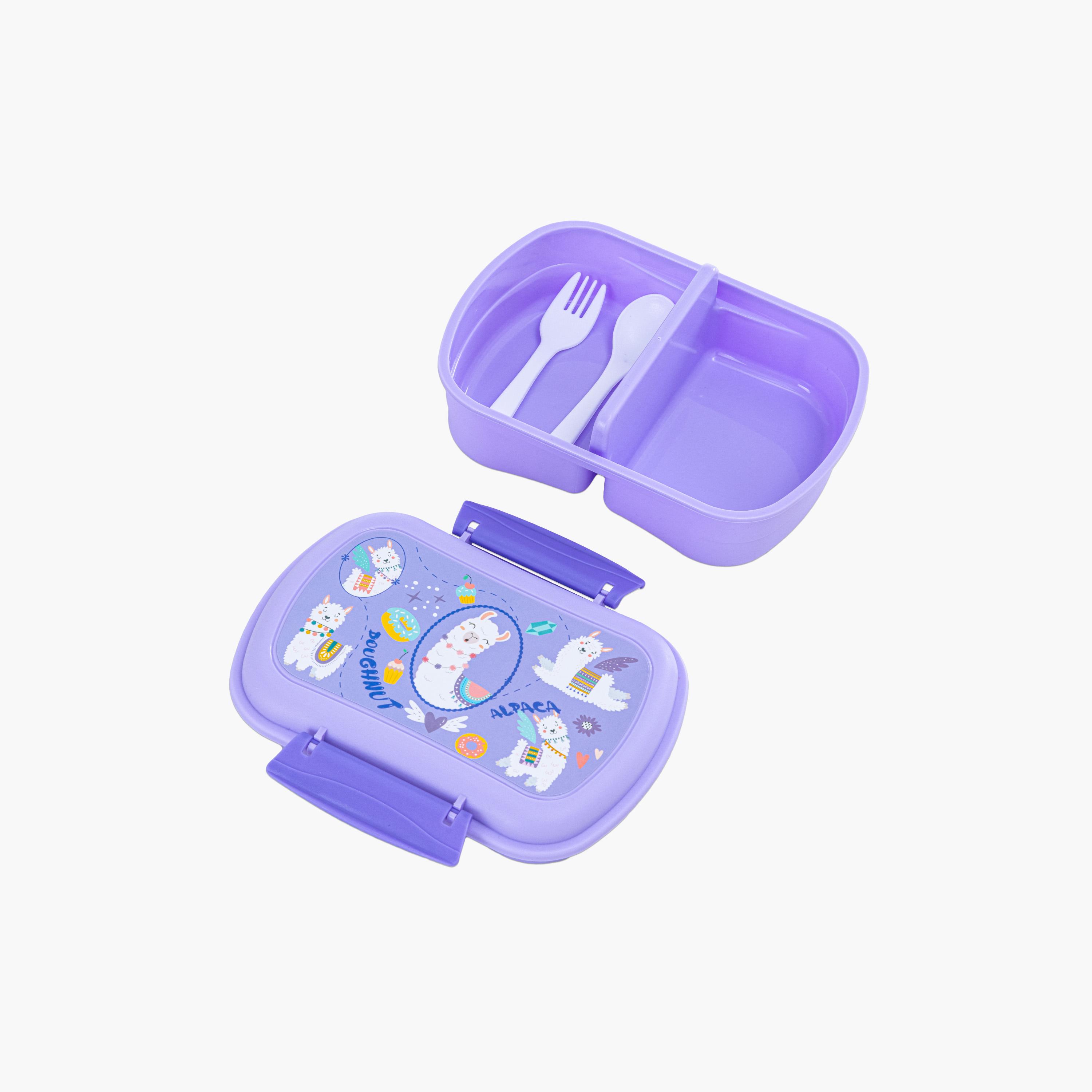 Nova Kids Lunch Bag with Lunch Box & Water Bottle - Lama - Purple-school-lunchessentials-lunchbags-image-7